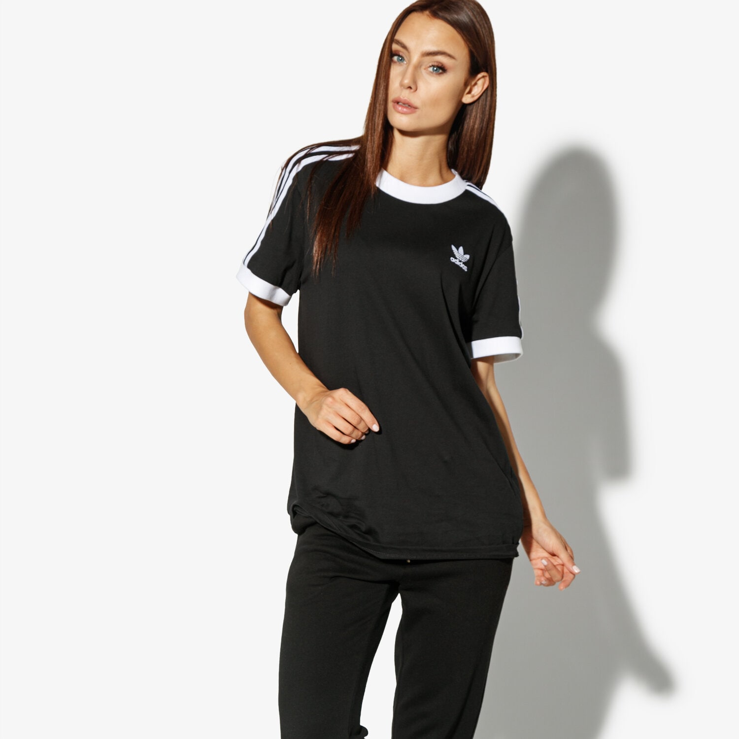 dámské tričko ADIDAS TRIČKO SS 3 STRIPES TEE ADICOLOR CY4751 ČERNÁ