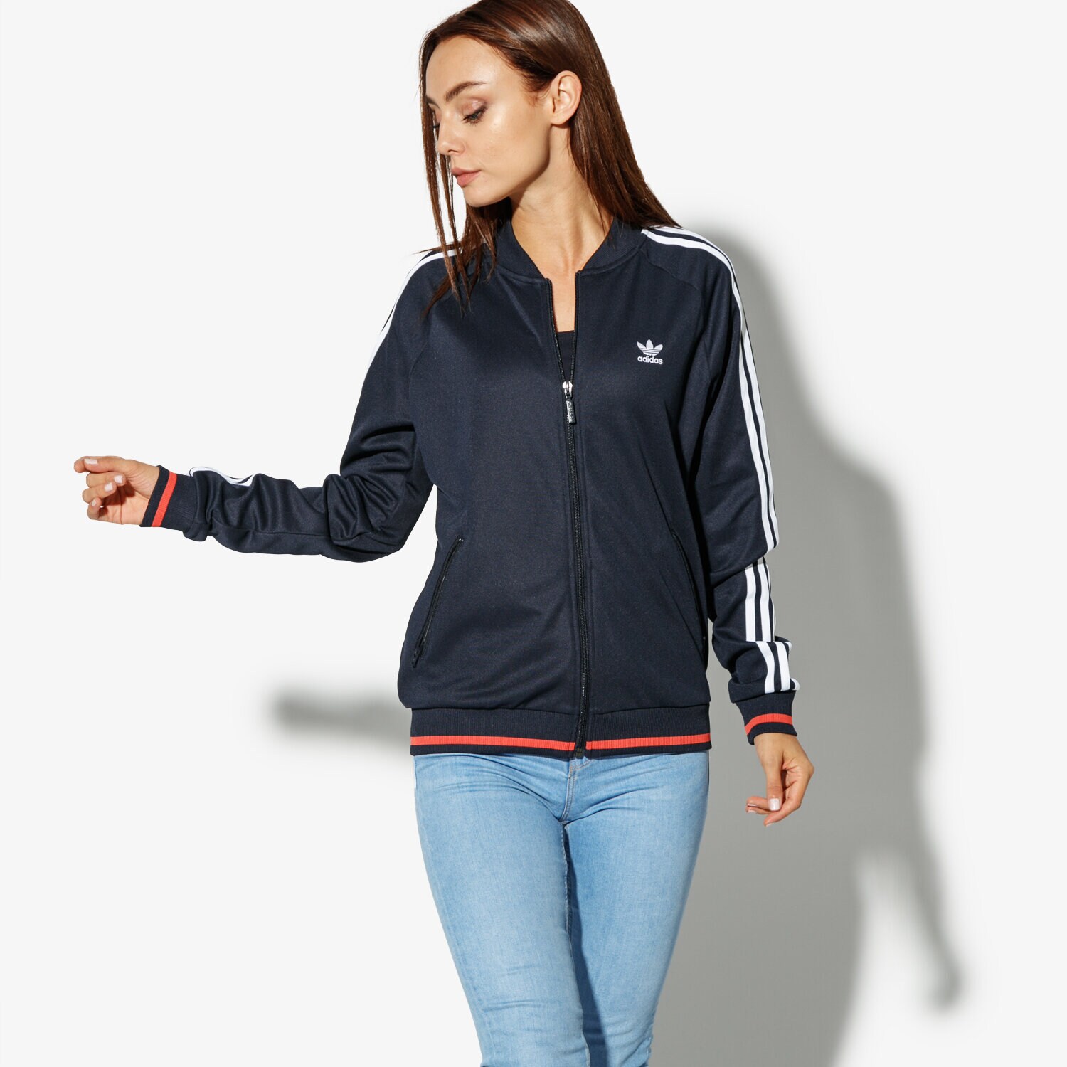 dámská mikina ADIDAS MIKINA AI SST TRACKTOP MONTHLY PACKS DH2979 TMAVOMODRÁ