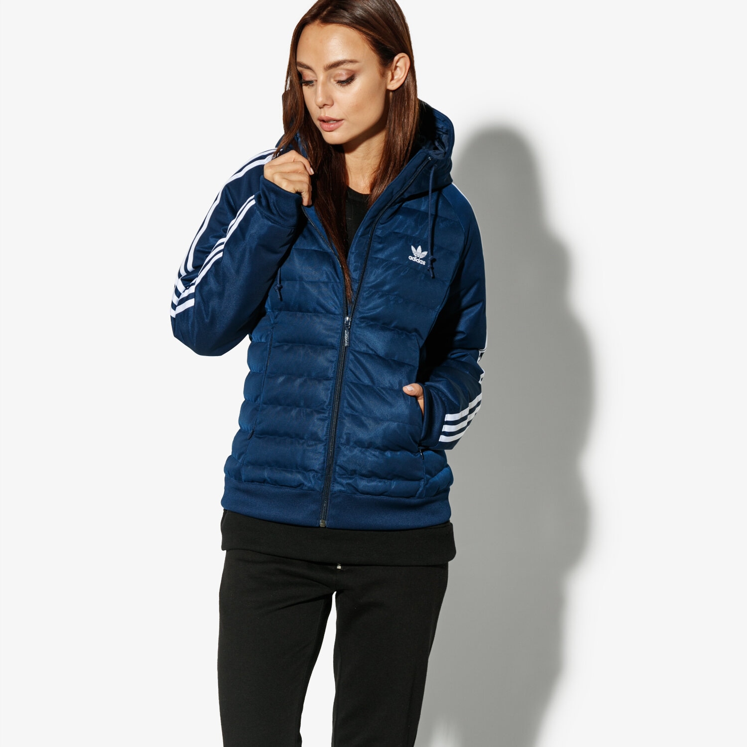 dámská zimní bunda ADIDAS BUNDA SLIM JACKET WINTER DH4584 TMAVOMODRÁ