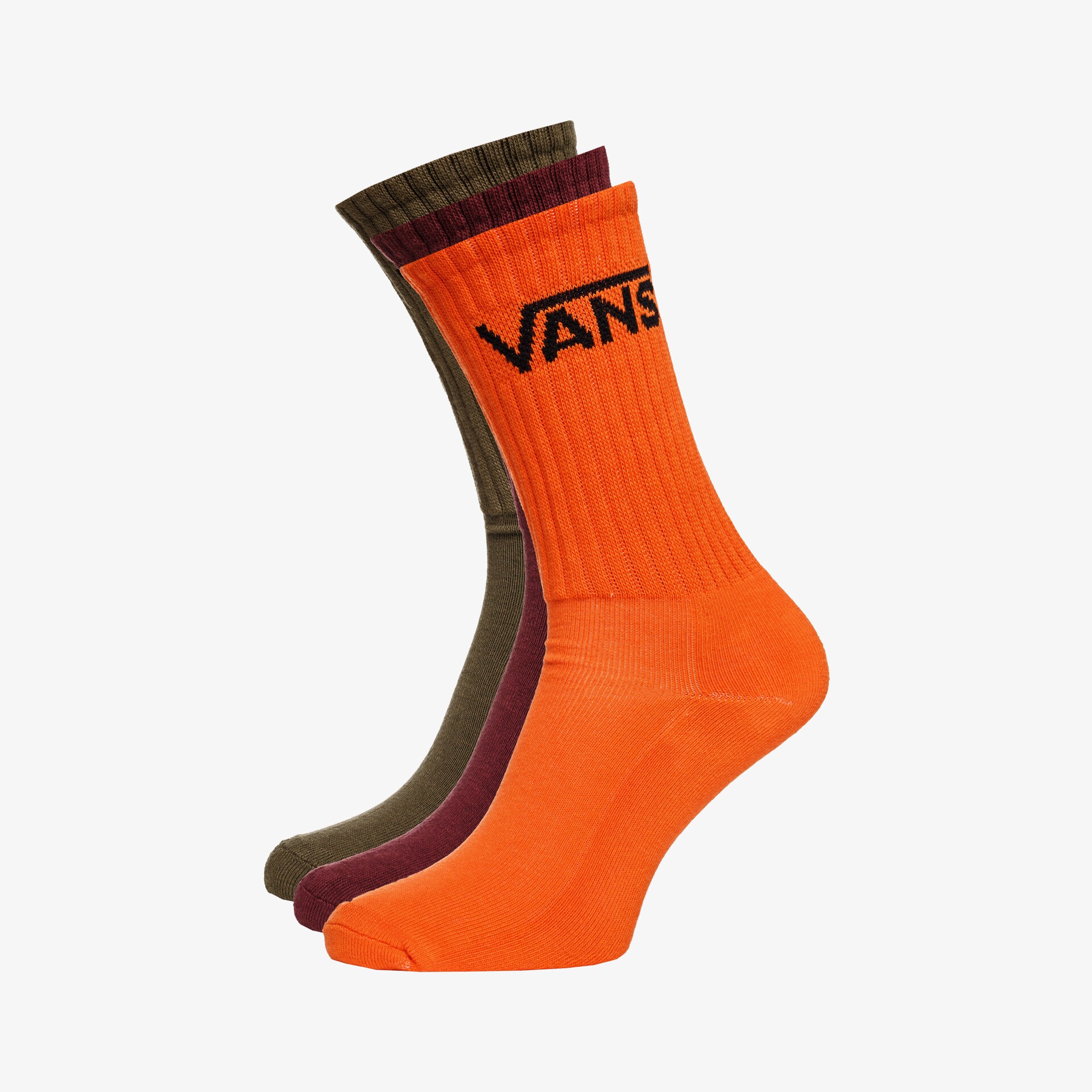 dámské ponožky VANS PONOŽKY CLASSIC CREW (9.5-13, 3PK) V00XSEFLM VÍCEBAREVNÁ