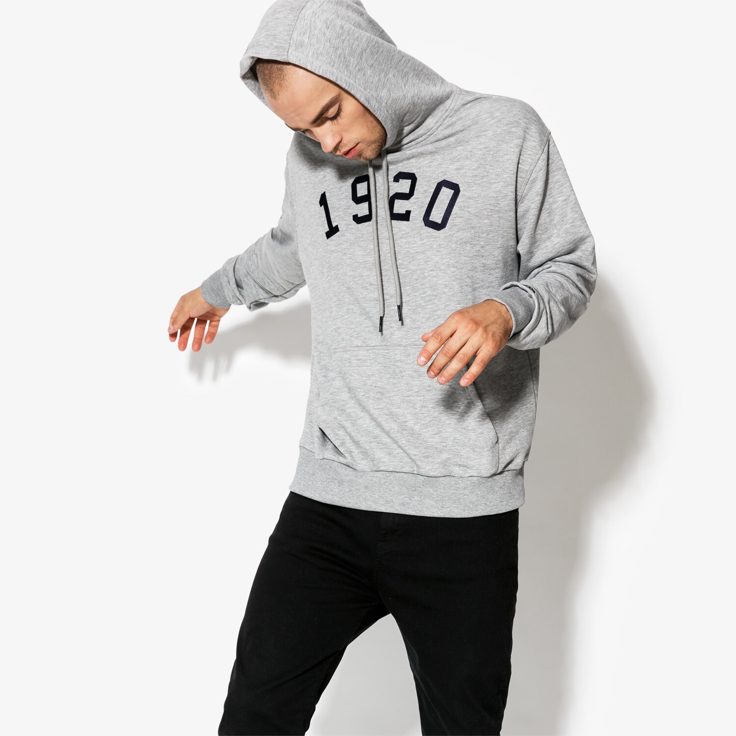 pánská mikina NEW ERA MIKINA NE BRANDED PO HOODY 1920 NEW ERA LGH 11604085 ŠEDÁ