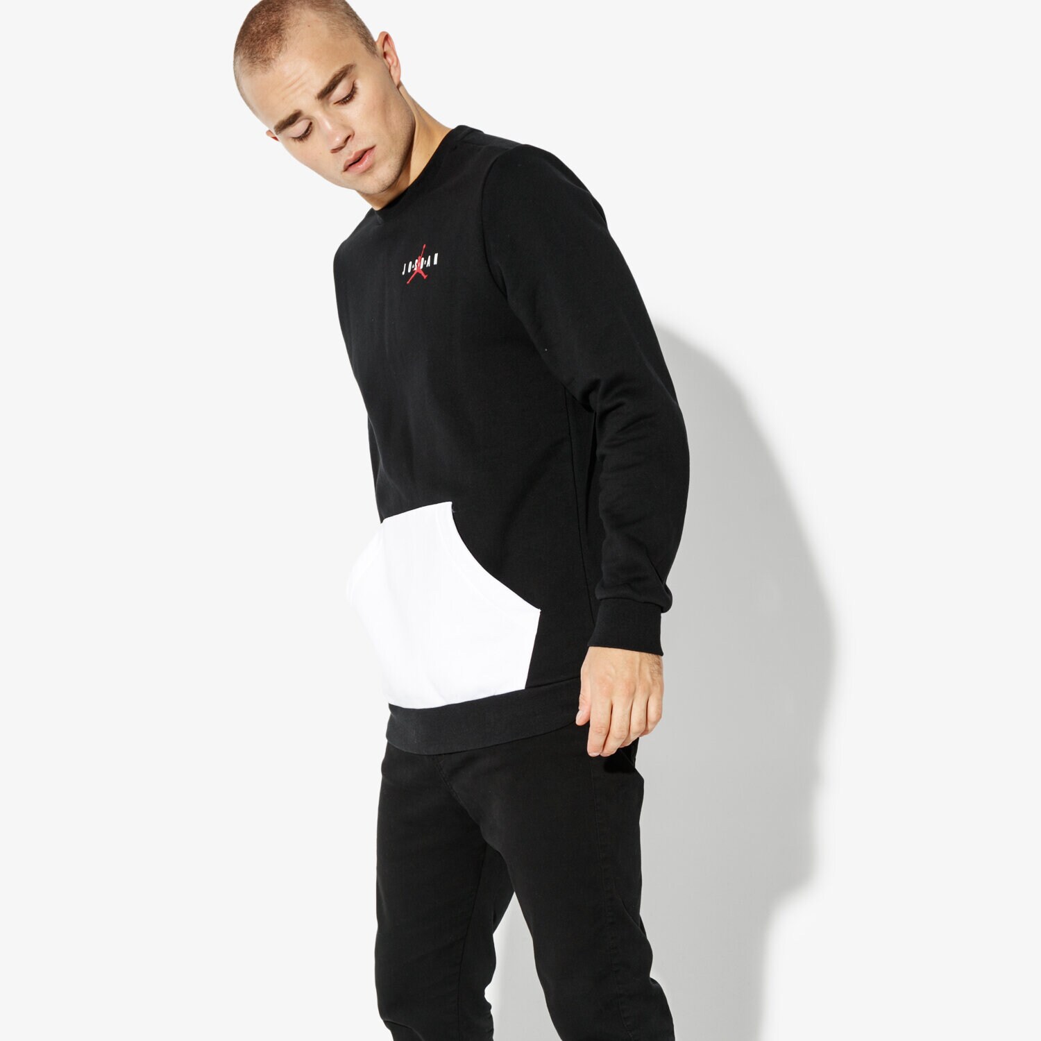 pánská mikina JORDAN MIKINA JUMPMAN AIR FLEECE CREW AA1457-010 ČERNÁ