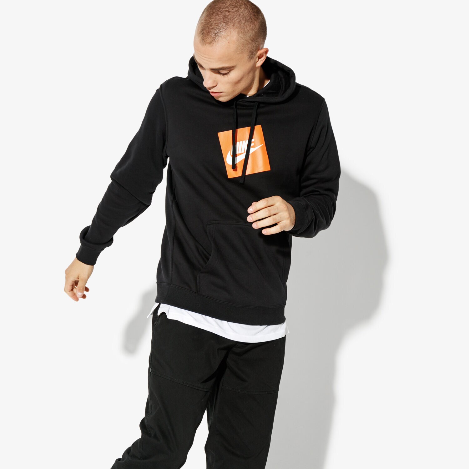 pánská mikina NIKE MIKINA M NSW HOODIE PO FLC NIKE HBR 928719-010 ČERNÁ
