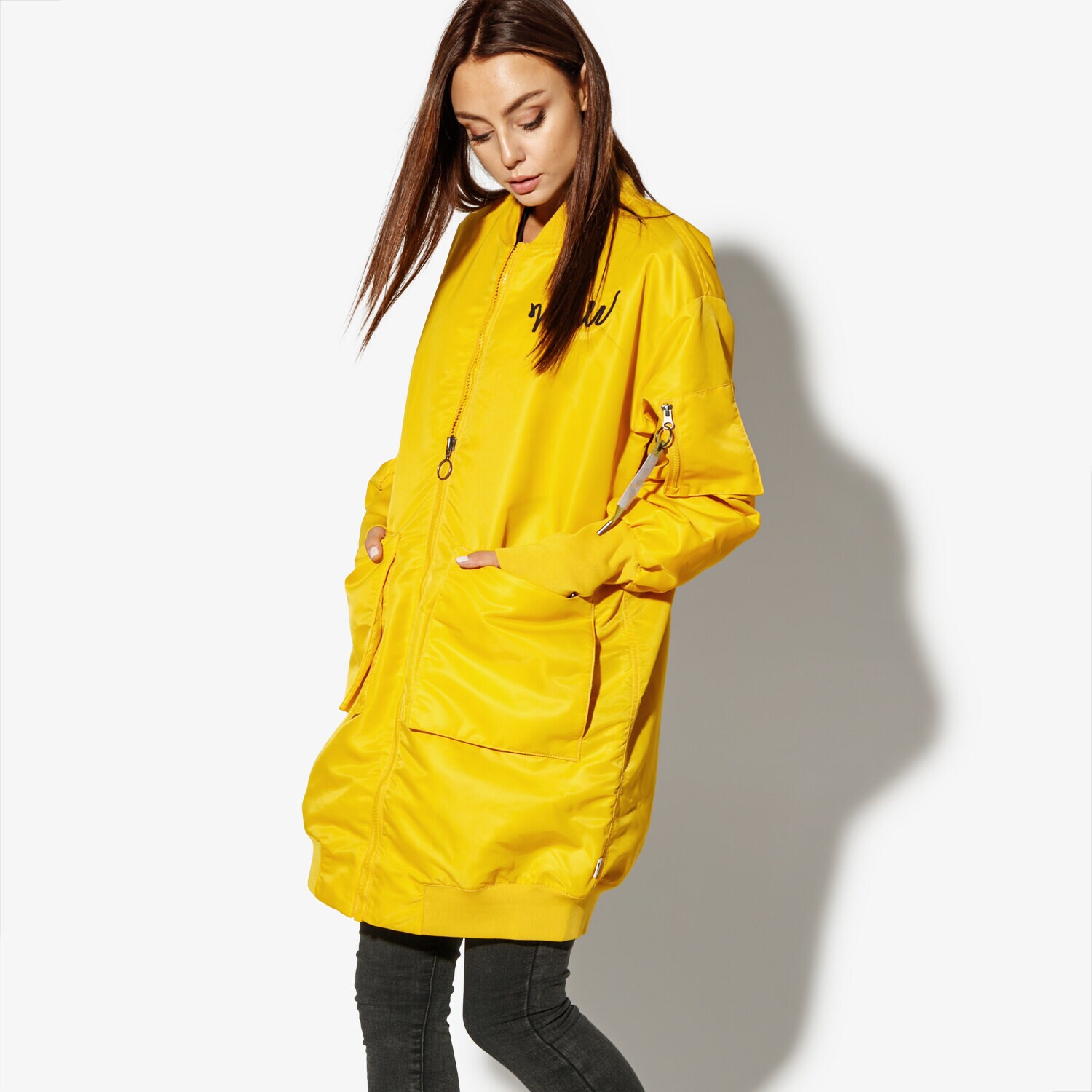 dámská zimní bunda NIKE BUNDA W NSW PARKA INSULATED MA1 NSW 932049-752 ŽLUTÁ