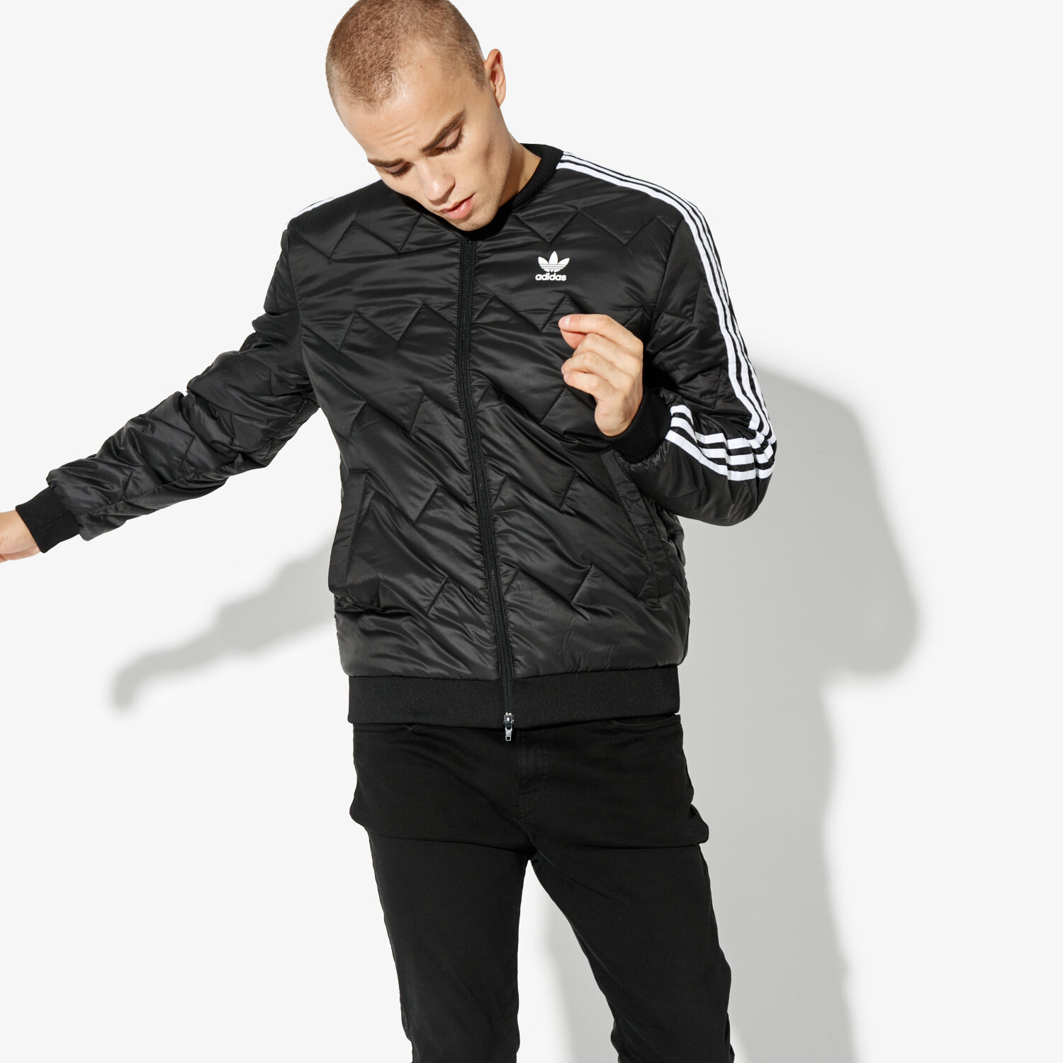 pánská zimní bunda ADIDAS BUNDA SST QUILTED WINTER DH5008 ČERNÁ