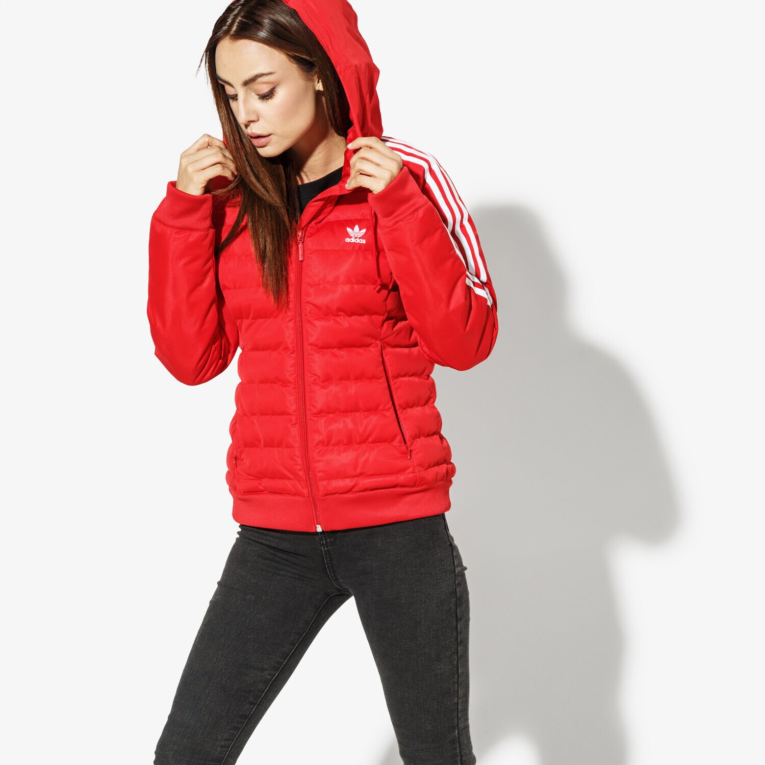 dámská zimní bunda ADIDAS BUNDA SLIM JACKET WINTER DH4585 ČERVENÁ