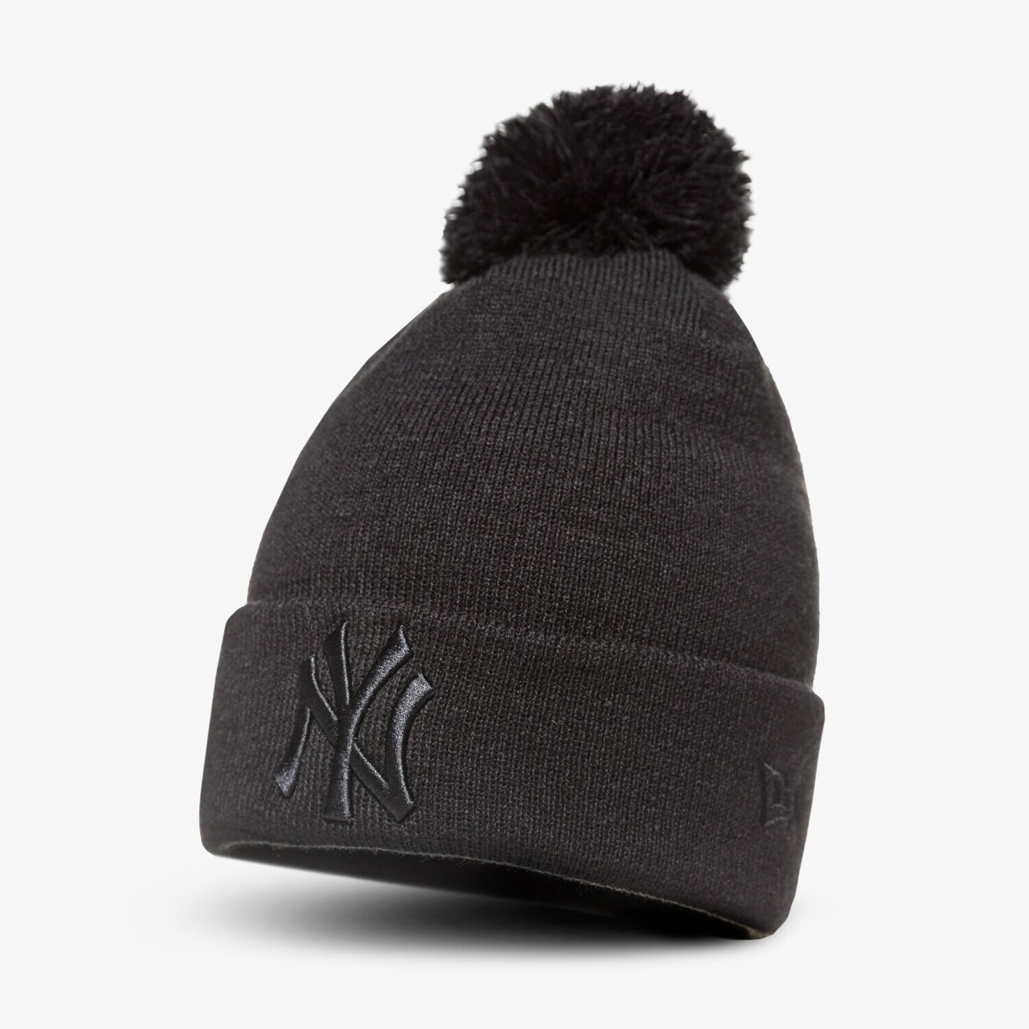 dámská čepice NEW ERA ČEPICE ZIMNÍ ESNL BOB KNIT NEYYAN BLK 80635823 ČERNÁ