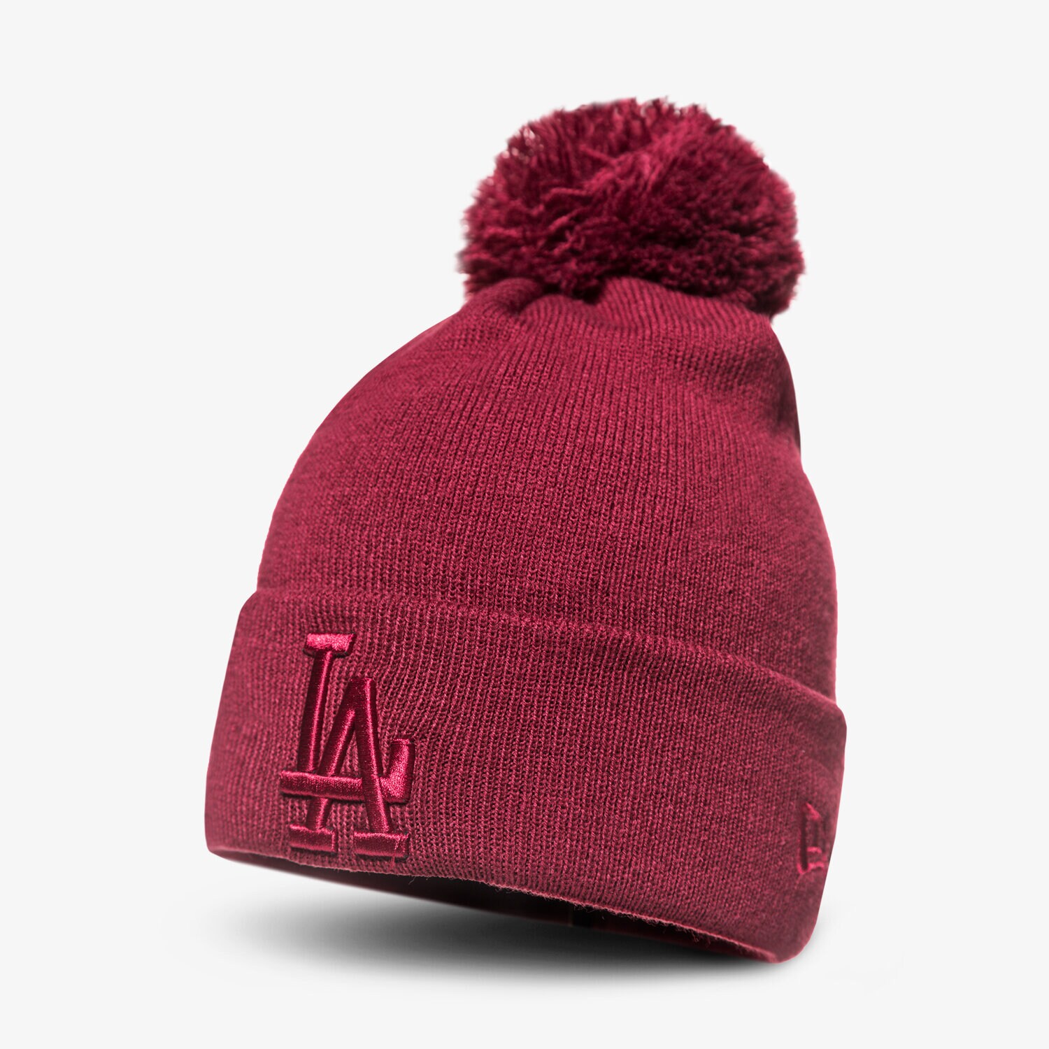 dámská čepice NEW ERA ČEPICE ZIMNÍ ESNL BOB KNIT LOSDOD CAR 80635824 BORDOVÁ