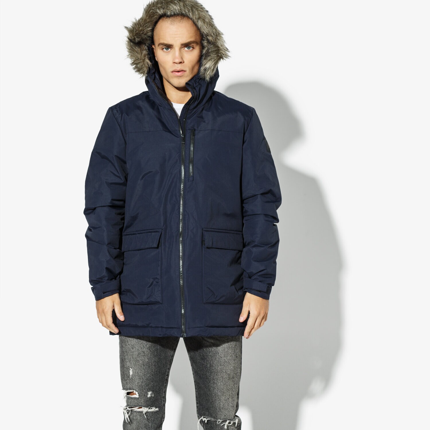 pánská zimní bunda ADIDAS BUNDA XPLORIC PARKA SW INSULATION CY8602 TMAVOMODRÁ