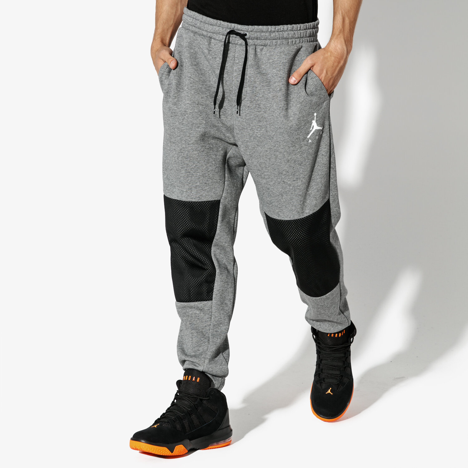 pánské kalhoty JORDAN KALHOTY  JORDAN JUMPMAN HYBRID FLEECE PANT AA1447-092 ŠEDÁ
