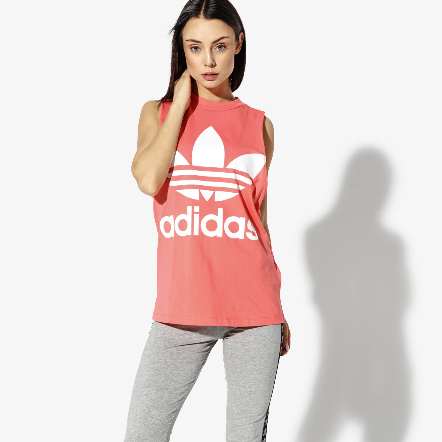 dámský top ADIDAS TOP TREFOIL DH3170 ČERVENÁ