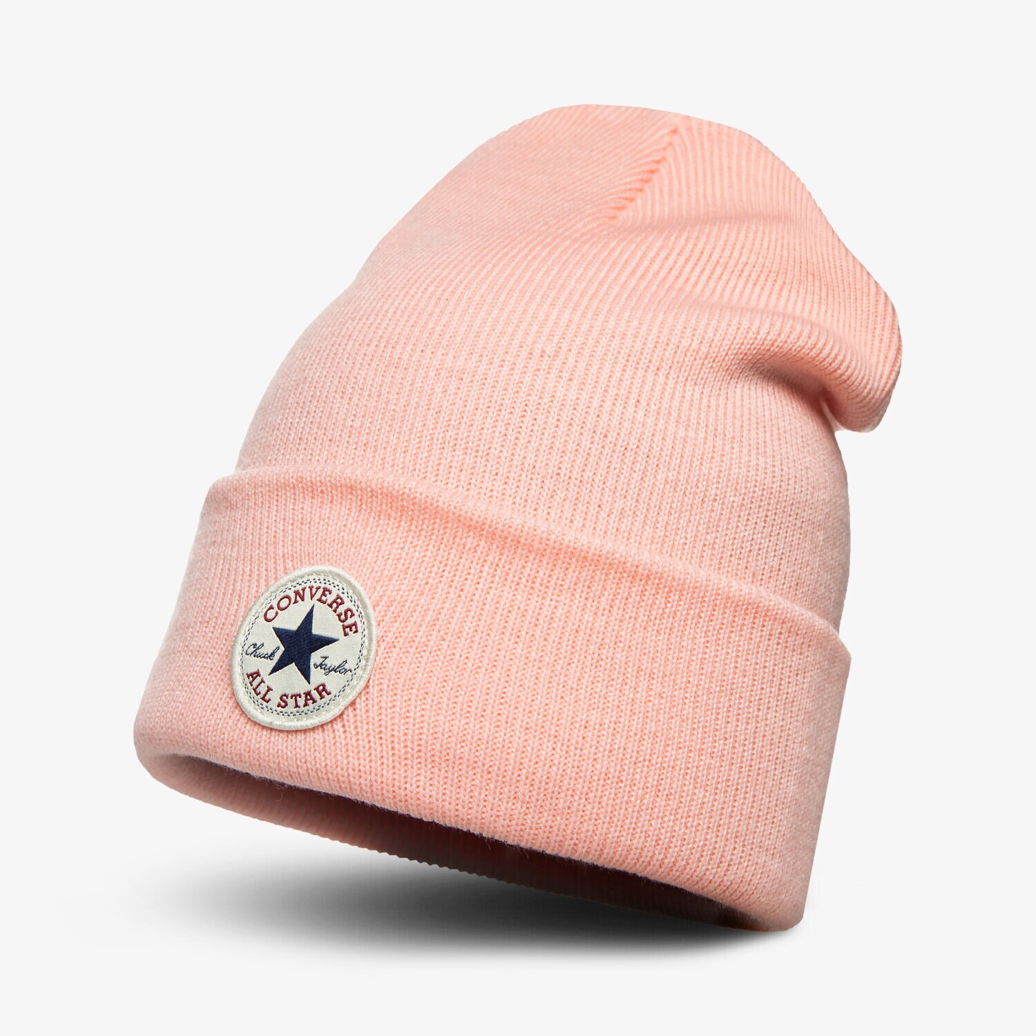 dětská čepice CONVERSE ČEPICE ZIMNÍ TALL CUFF WATCHCAP KNIT 609713 RŮŽOVÁ