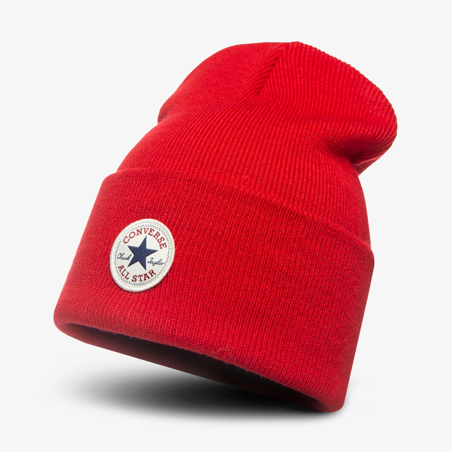 dětská čepice CONVERSE ČEPICE ZIMNÍ TALL CUFF WATCHCAP KNIT 609706 ČERVENÁ
