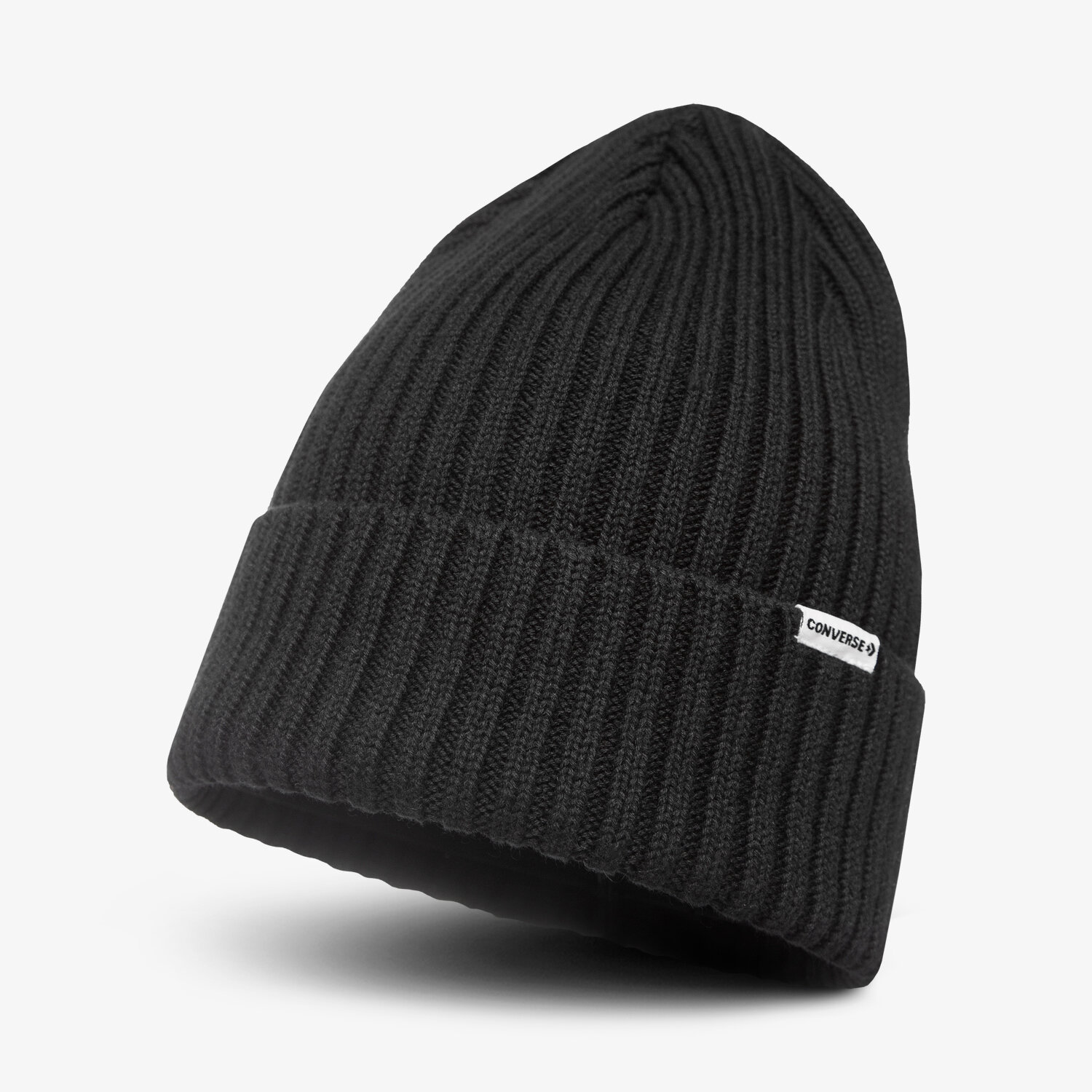 dětská čepice CONVERSE ČEPICE ZIMNÍ LARGE GUAGE RIB CUFF BEANIE 609942 ČERNÁ