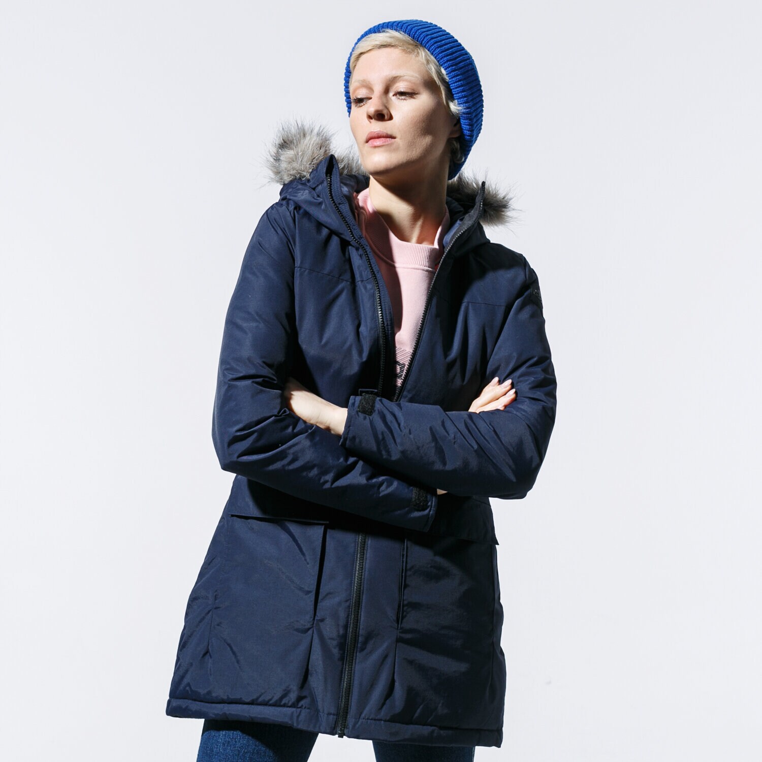 dámská zimní bunda ADIDAS BUNDA W XPLORIC PARKA SW INSULATION CY8608 TMAVOMODRÁ