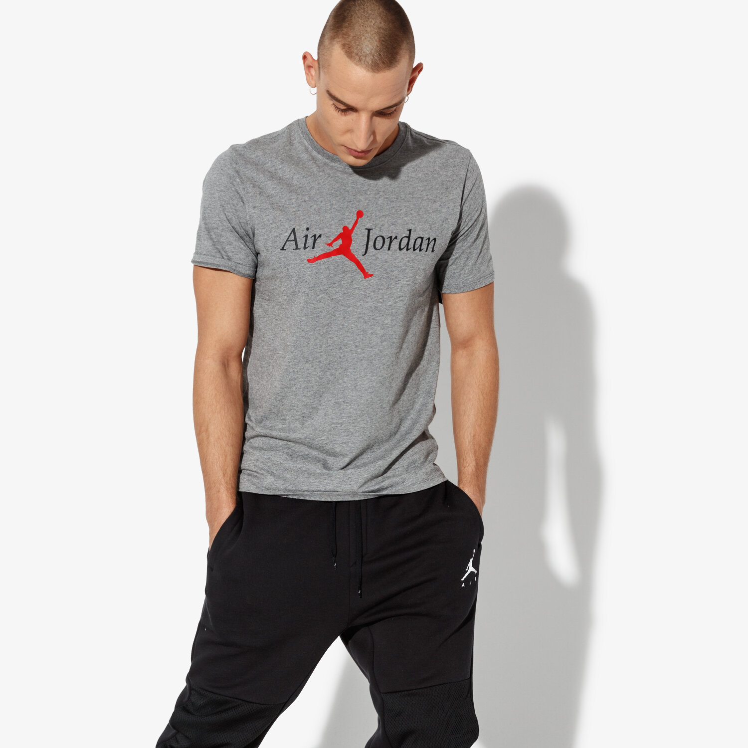 pánské tričko JORDAN TRIČKO SS JORDAN M JSW TEE FA BRAND 5 AH6324-091 ŠEDÁ