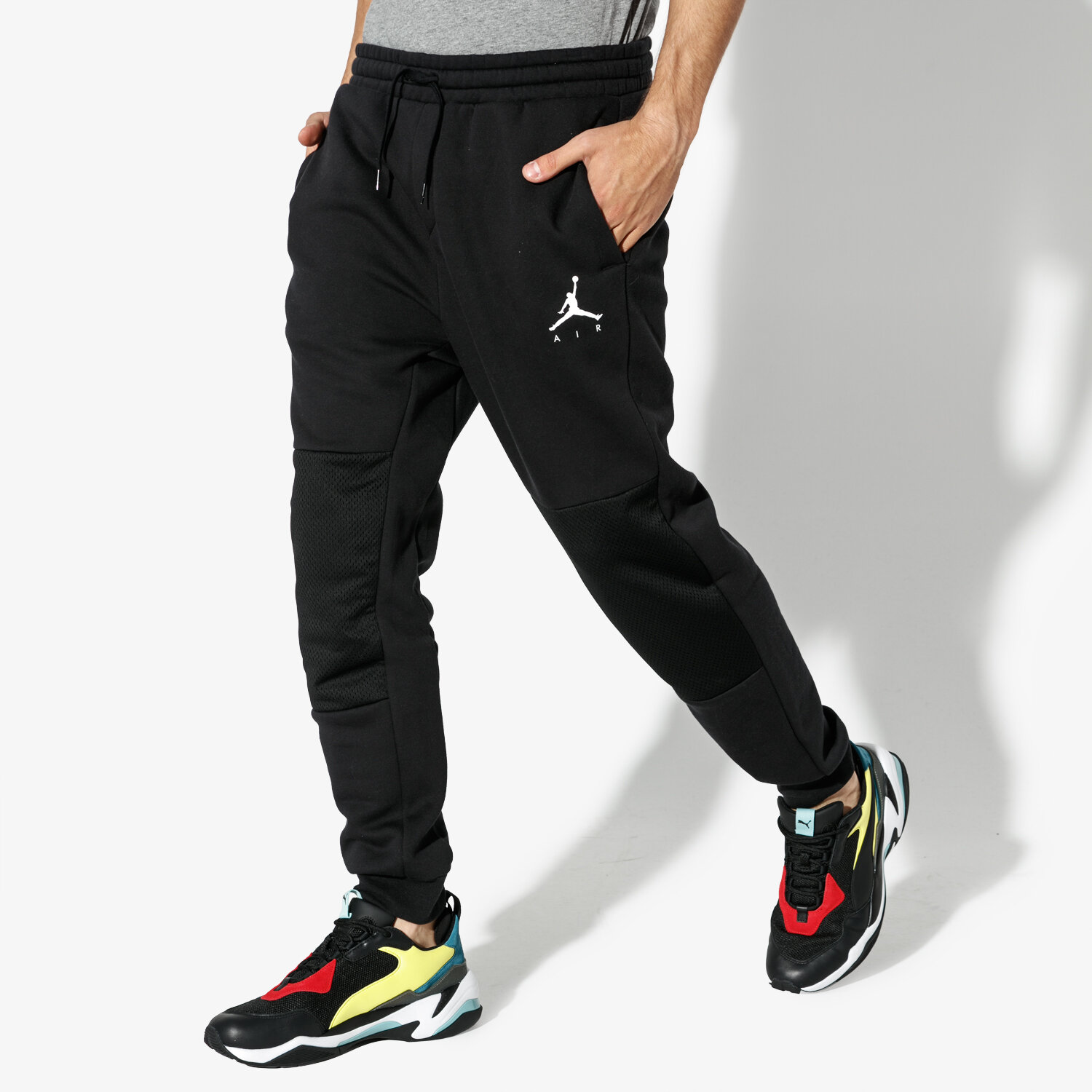 pánské kalhoty JORDAN KALHOTY  JORDAN JUMPMAN HYBRID FLEECE PANT AA1447-010 ČERNÁ