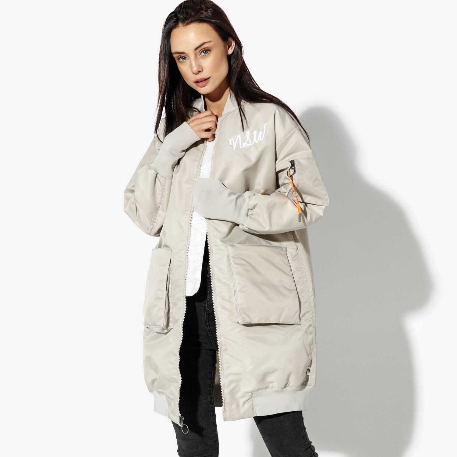 dámská zimní bunda NIKE BUNDA W NSW NSP PARKA INSULATED MA1 932049-221 BÉŽOVÁ