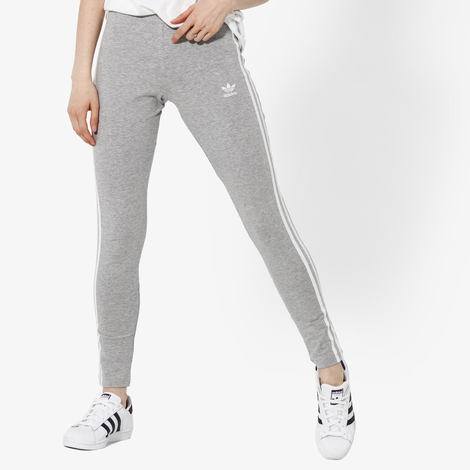 dámské kalhoty ADIDAS LEGGINGS 3 STR TIGHT ADICOLOR CY4761 ŠEDÁ