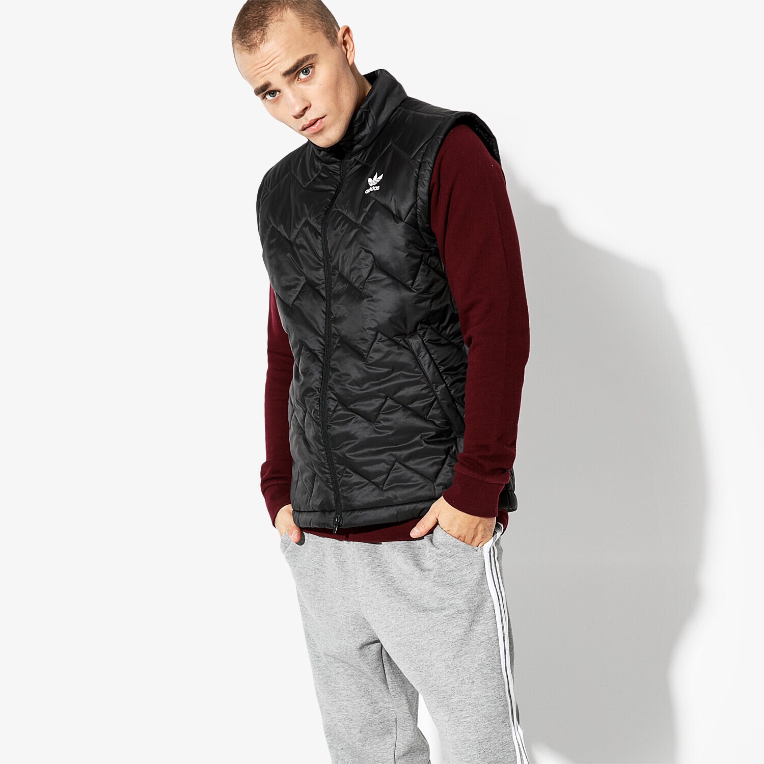 pánská vesta ADIDAS VESTA SST PUFFY DH5028 ČERNÁ