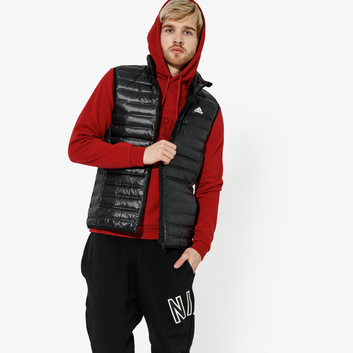 pánská zimní bunda ADIDAS BUNDA VARILITE VEST BLK BS1563 ČERNÁ