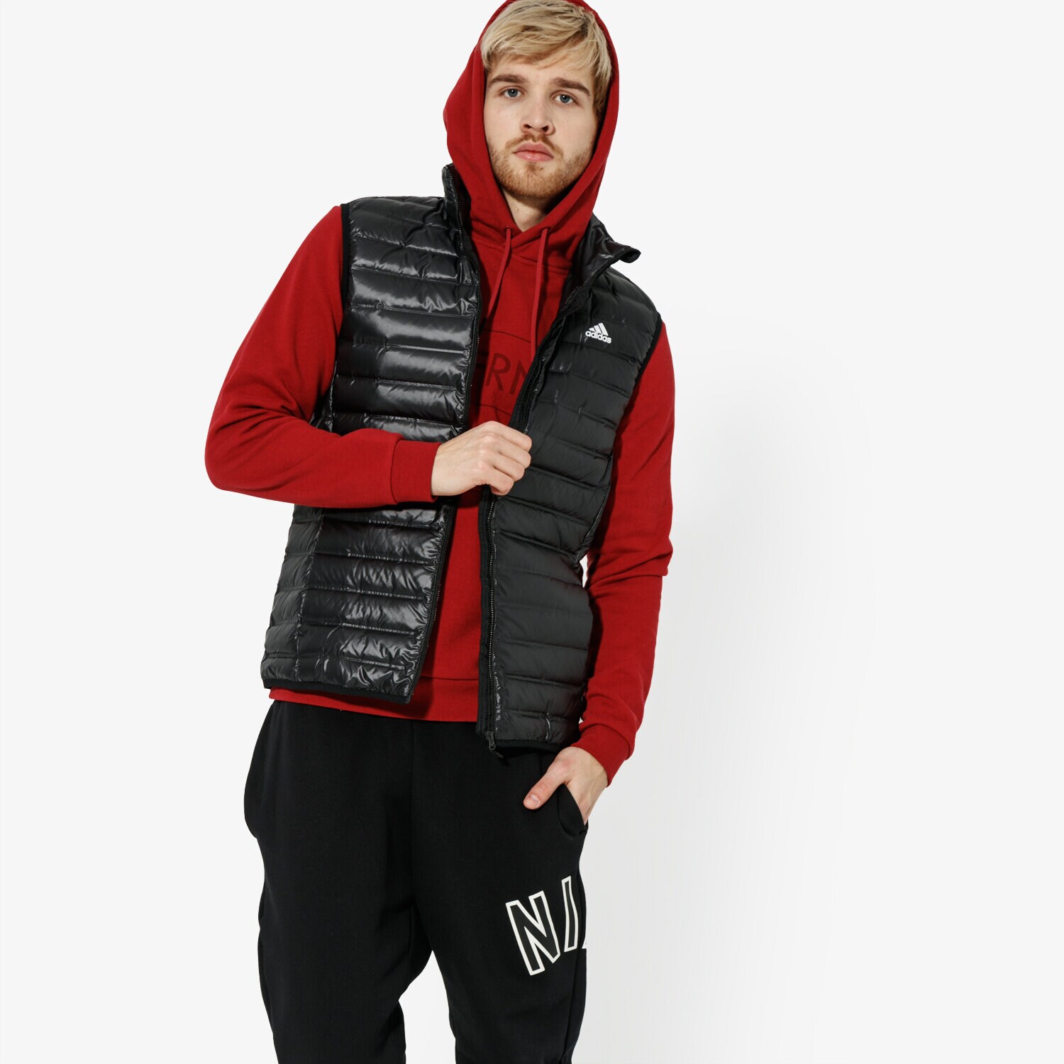 pánská zimní bunda ADIDAS BUNDA VARILITE VEST BLK BS1563 ČERNÁ