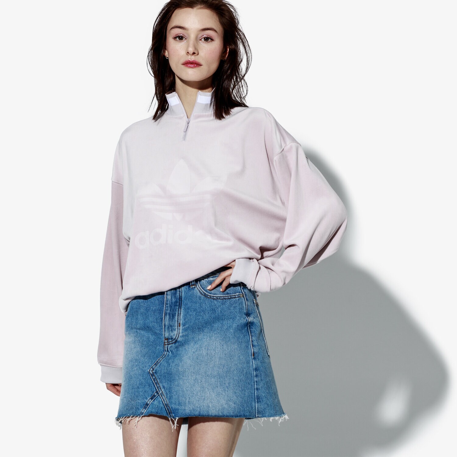 dámská mikina ADIDAS MIKINA SWEATSHIRT MONTHLY PACKS DH4718 FIALOVÁ