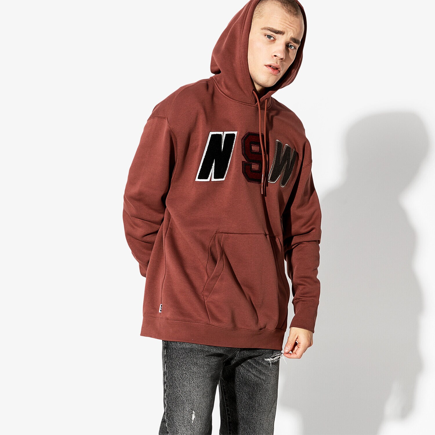 pánská mikina NIKE MIKINA M NSW NSW HOODIE PO FLC 943573-236 RŮŽOVÁ
