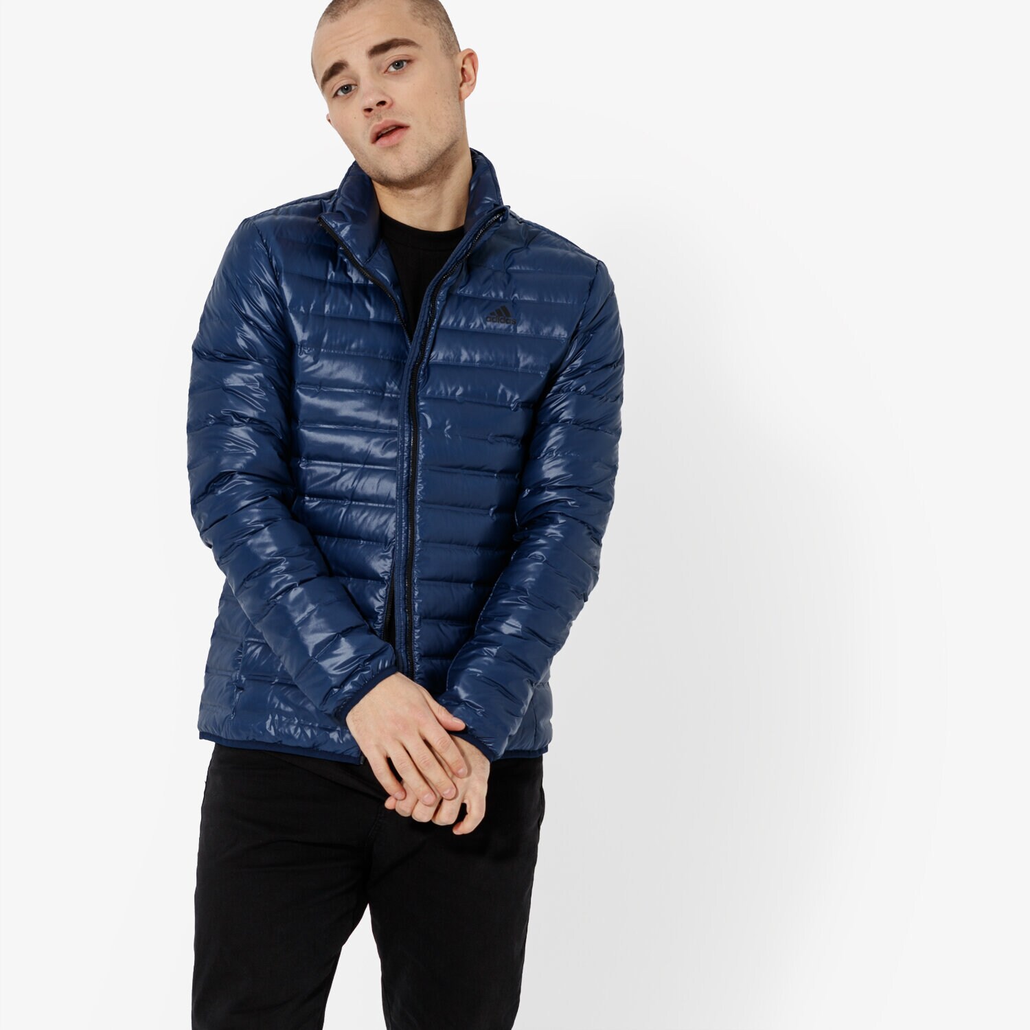 pánská zimní bunda ADIDAS BUNDA VARILITE JACKET BQ7774 TMAVOMODRÁ