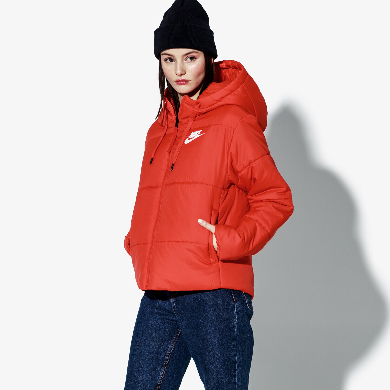 dámská zimní bunda NIKE BUNDA W NSW SYN FILL JKT REV 939360-634 ČERVENÁ