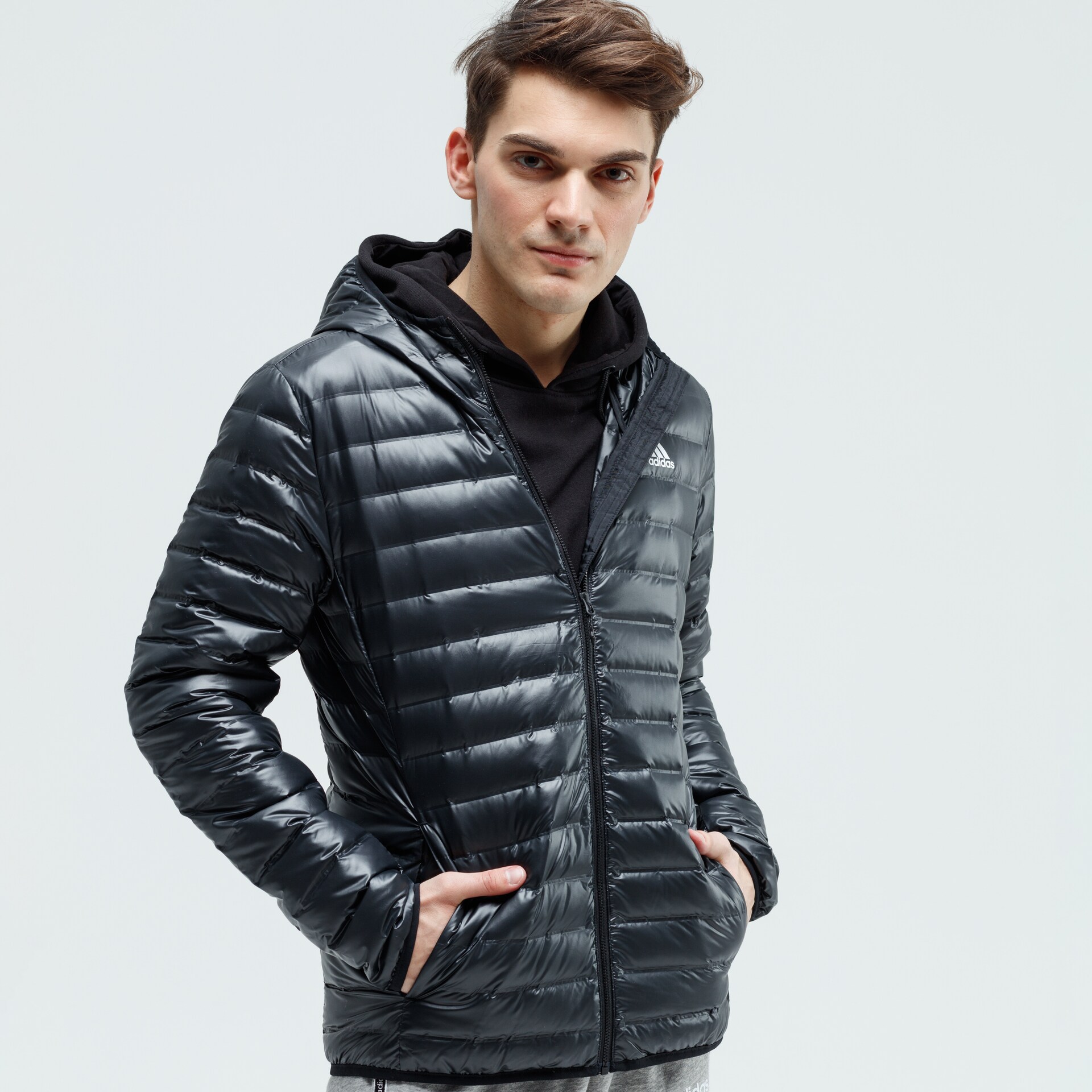 pánská zimní bunda ADIDAS BUNDA VARILITE HO JKT BQ7782 ČERNÁ