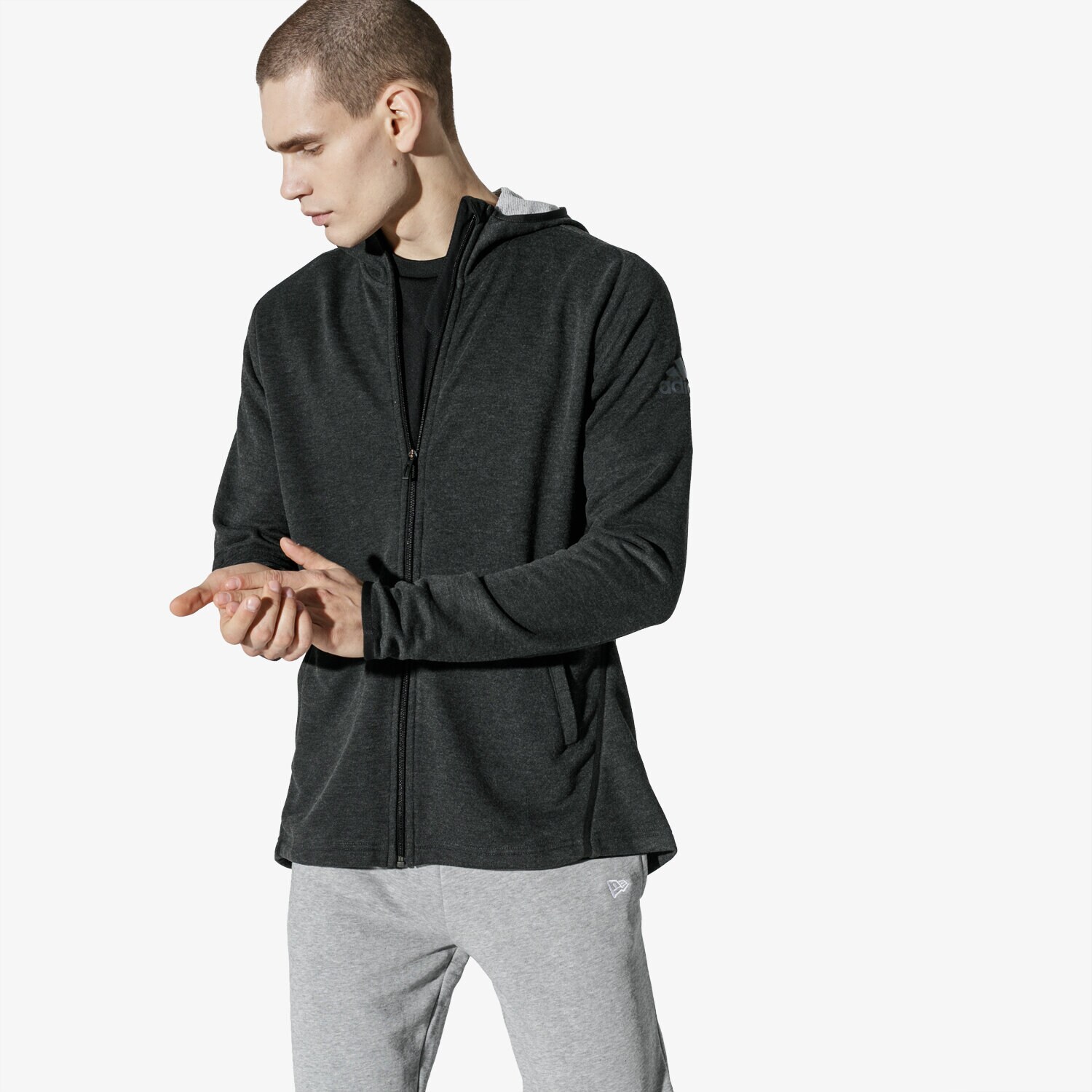 pánská mikina ADIDAS MIKINA FL_TRH SPR CX0172 ŠEDÁ