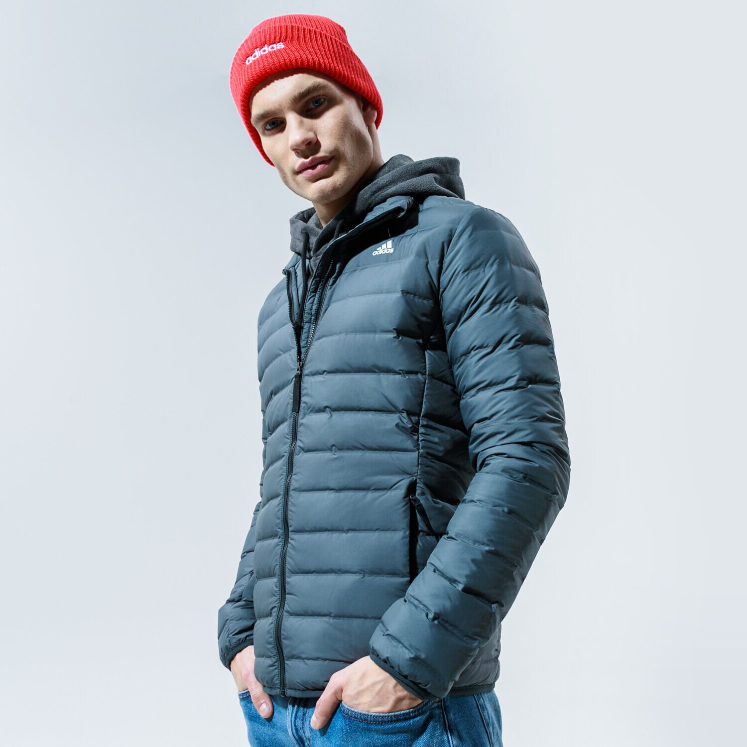 pánská zimní bunda ADIDAS BUNDA VARILITE SOFT J CY8732 ŠEDÁ