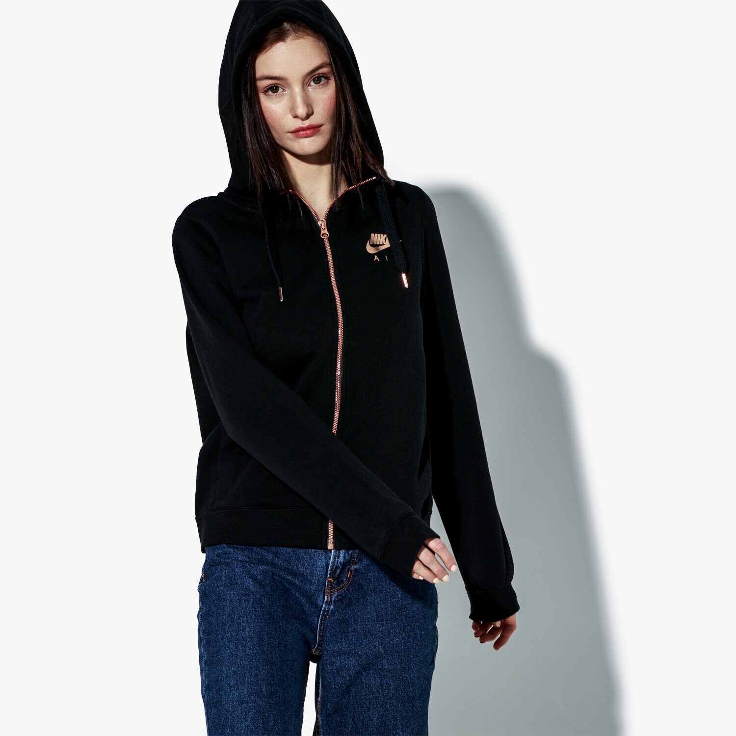 dámská mikina NIKE MIKINA W NSW RALLY HOODIE FZ AIR AV6229-010 ČERNÁ