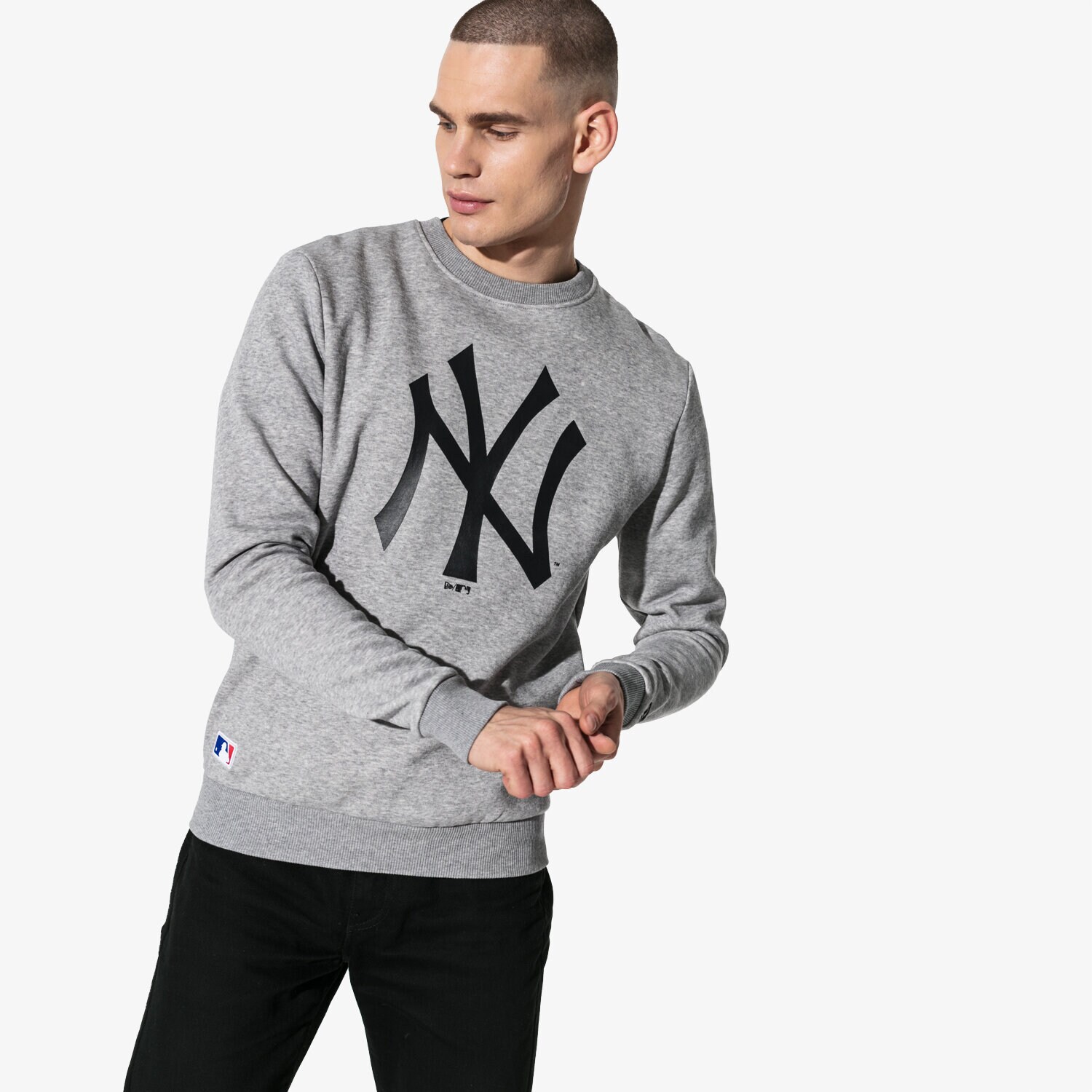 pánská mikina NEW ERA MIKINA MLB NYY GREY NEW YORK YANKEES LGH 11863704 ŠEDÁ