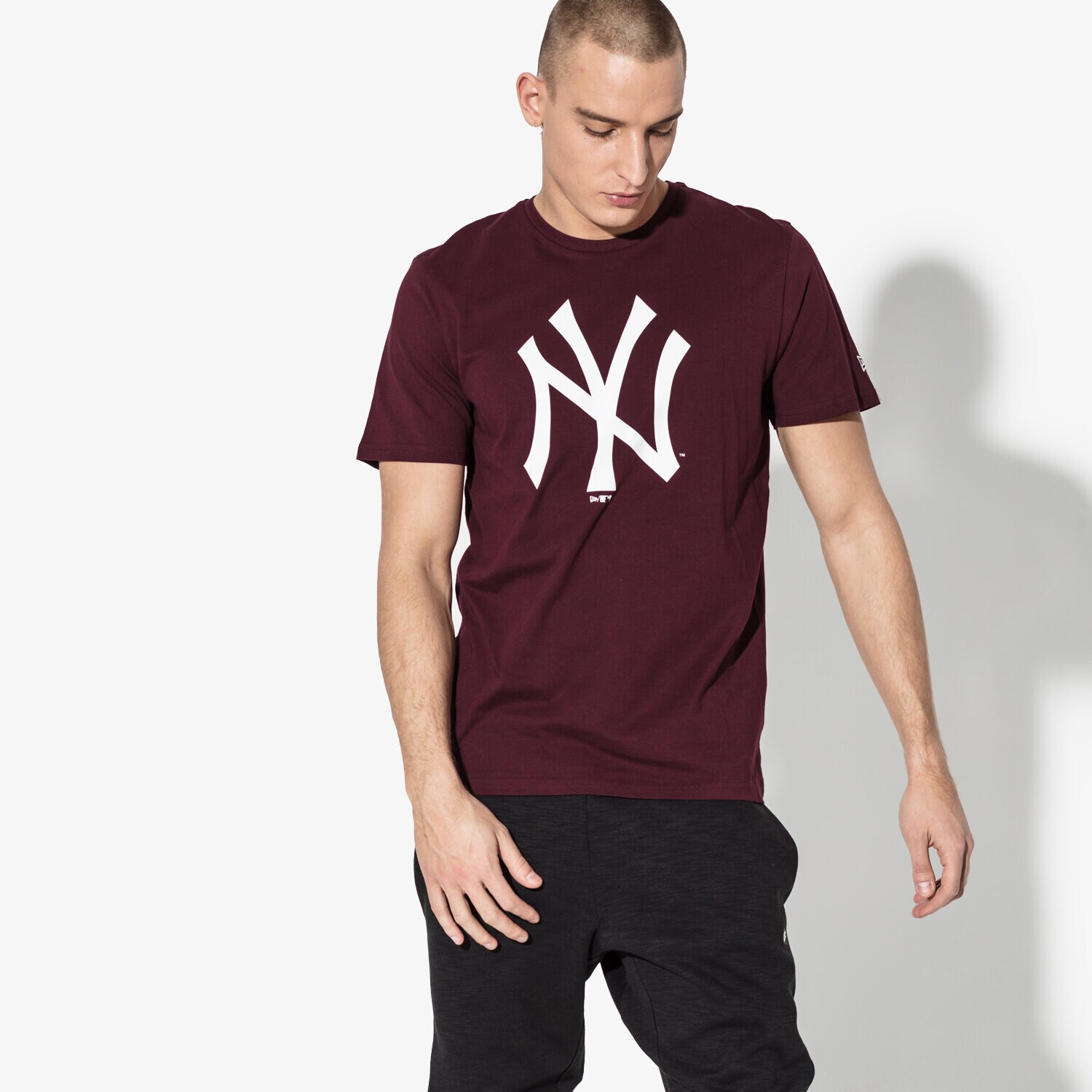 pánské tričko NEW ERA TRIČKO SS MLB NYY CAR NEW YORK YANKEES MRN 11863695 BORDOVÁ