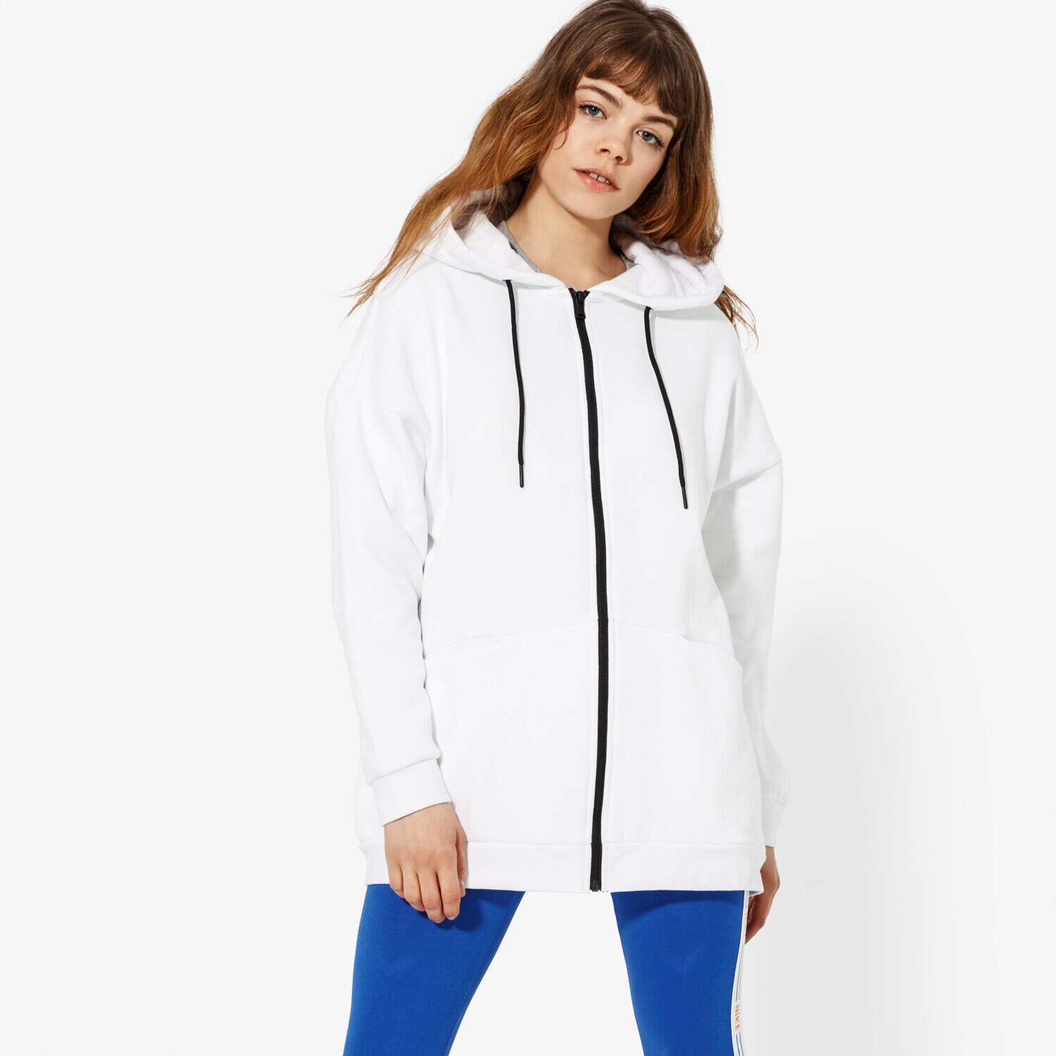 dámská mikina CONFRONT MIKINA NONSENSE HOODY CF19BLD02001 BÍLÁ