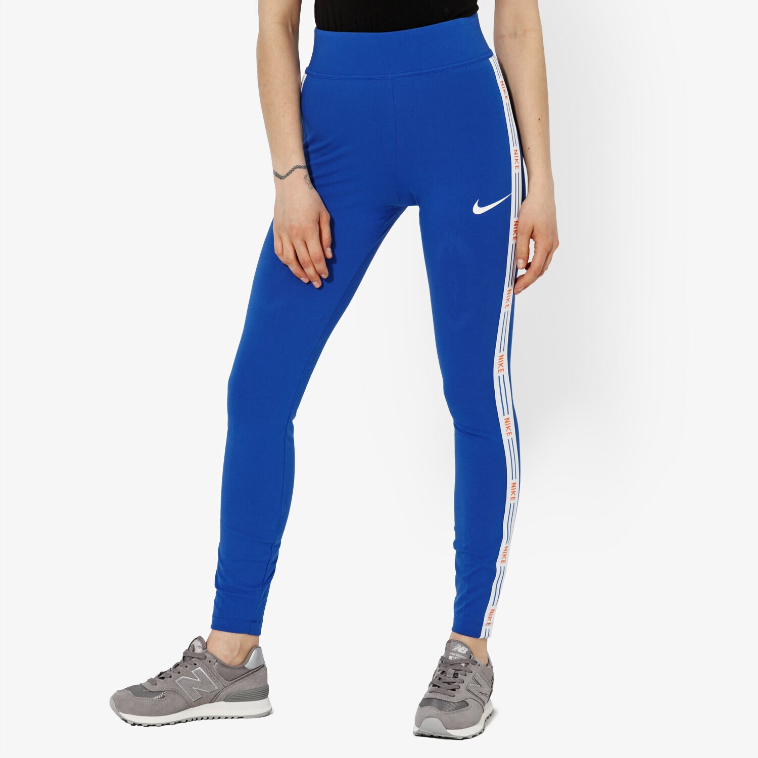 dámské kalhoty NIKE LEGGINGS W NSW HYP FM LGGNG GX SPORTSWEAR AR2201-480 MODRÁ