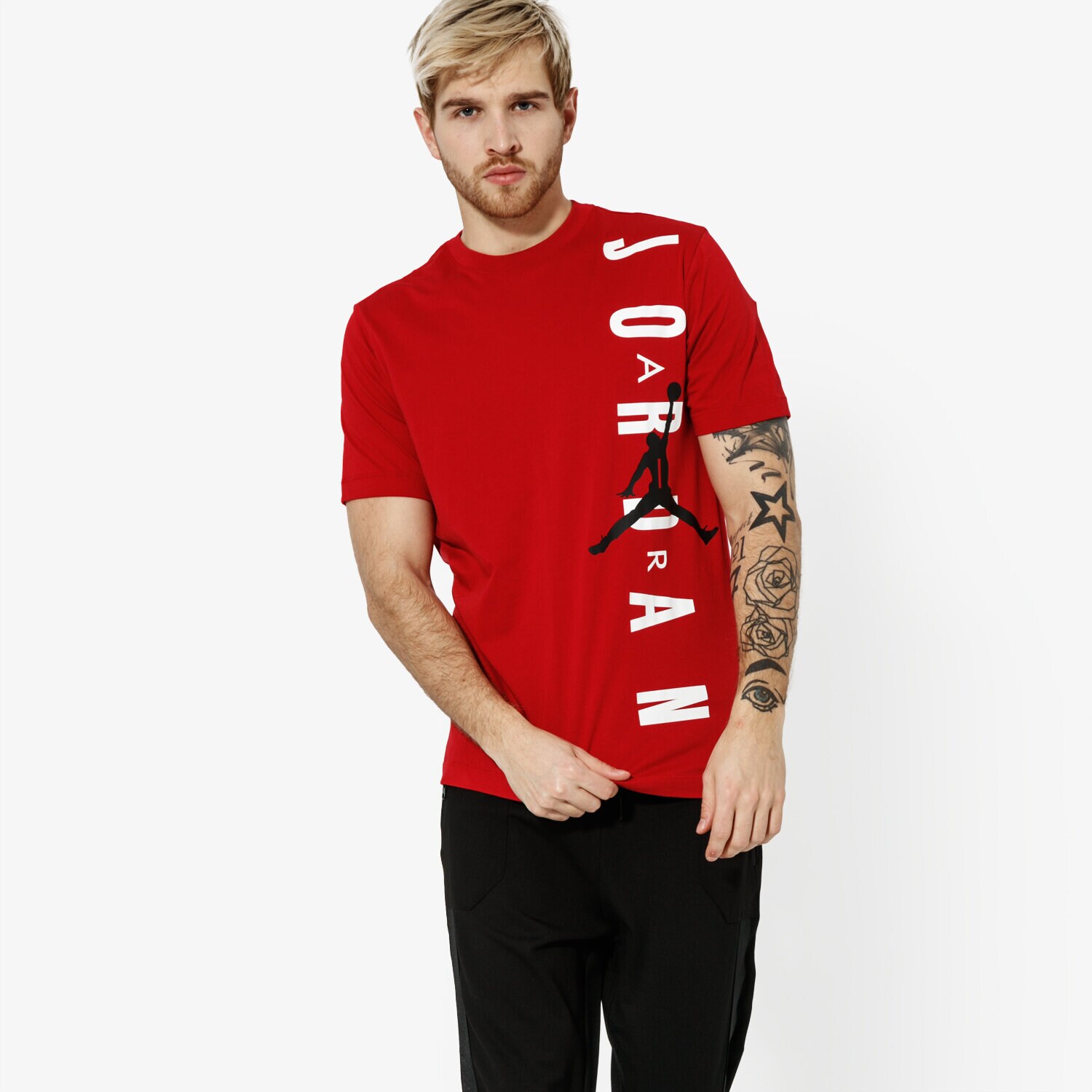 pánské tričko JORDAN TRIČKO SS M AIR JUMPMAN VERTICAL BV0086-687 ČERVENÁ