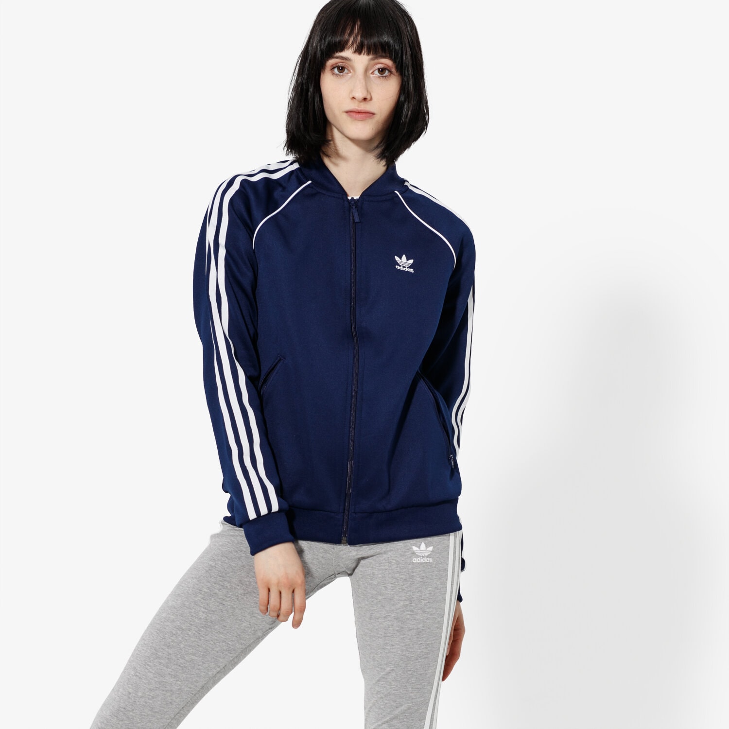 dámská mikina ADIDAS MIKINA SST TT ADICOLOR DV2633 TMAVOMODRÁ