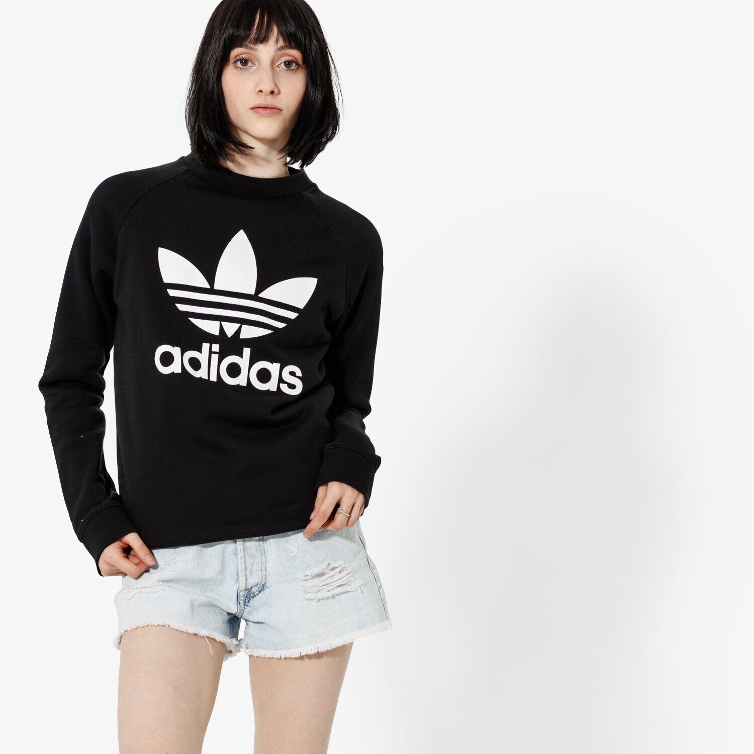 dámská mikina ADIDAS MIKINA TRF CREW SWEAT ADICOLOR DV2612 ČERNÁ