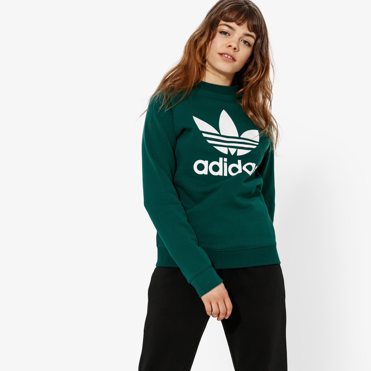 dámská mikina ADIDAS MIKINA TRF CREW SWEAT ADICOLOR DV2623 ZELENÁ