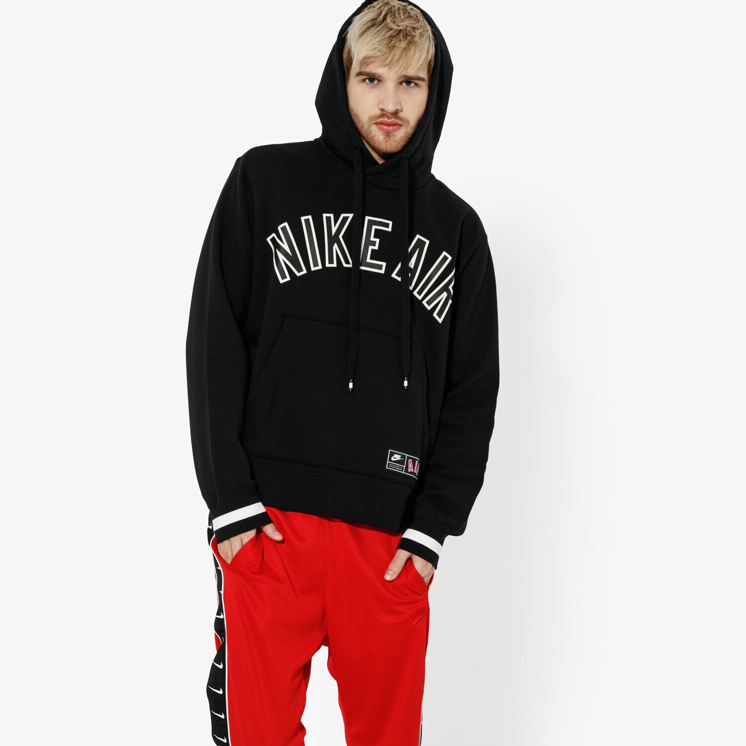 pánská mikina NIKE MIKINA M NSW NIKE AIR HOODIE PO FLC SPORTSWEAR AR1817-010 ČERNÁ