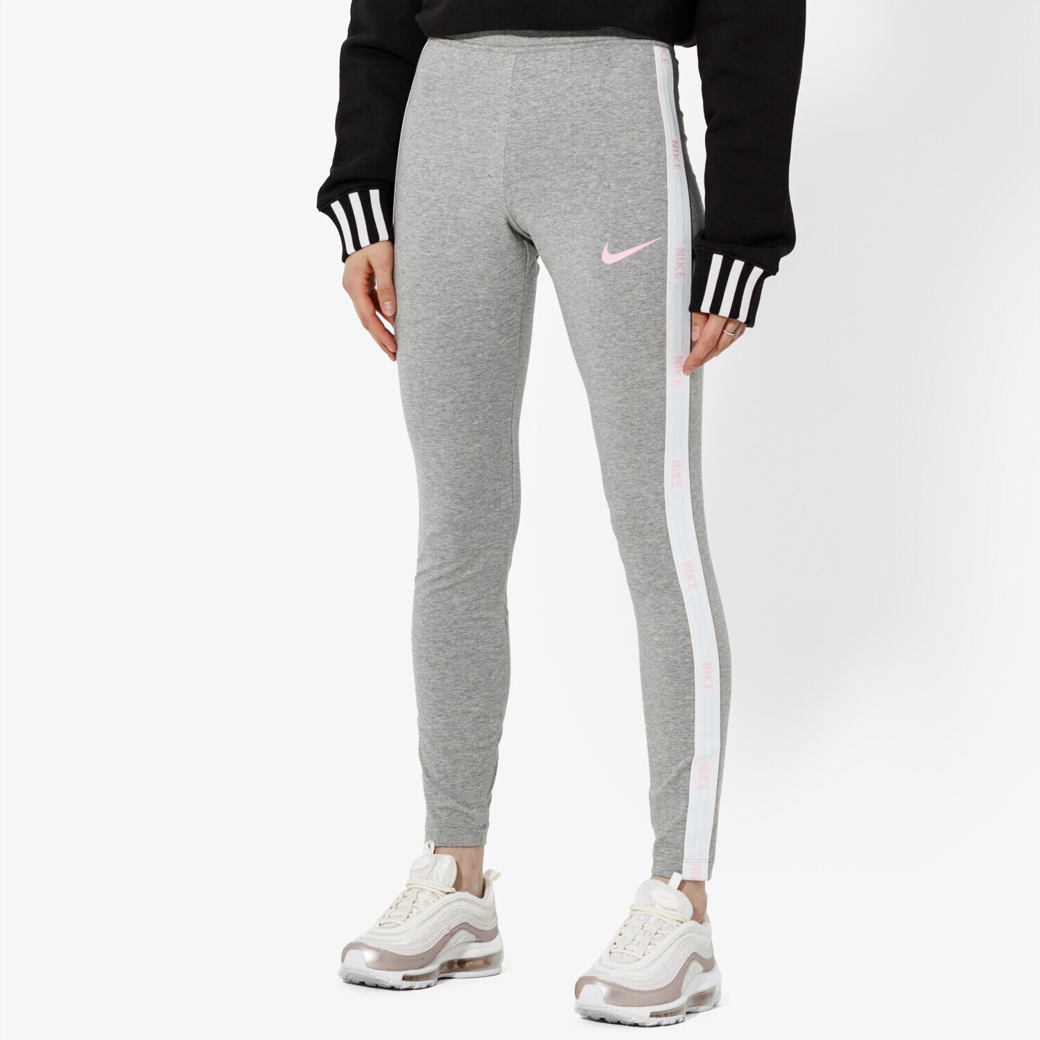 dámské kalhoty NIKE LEGGINGS W NSW HYP FM LGGNG GX SPORTSWEAR AR2201-063 ŠEDÁ