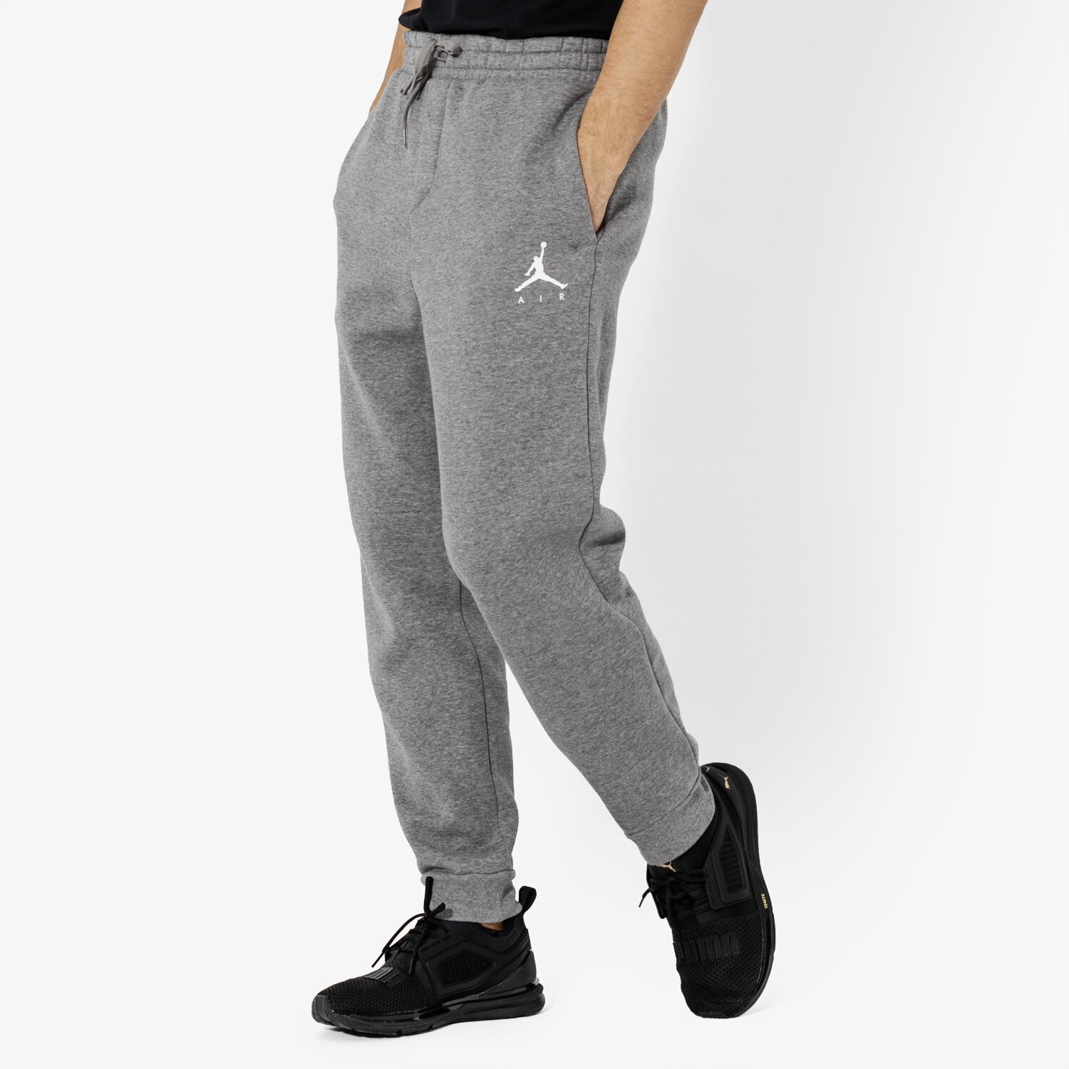 pánské kalhoty JORDAN KALHOTY  M J JUMPMAN FLEECE PANT JORDAN OFF CRT BBALL 940172-091 ŠEDÁ