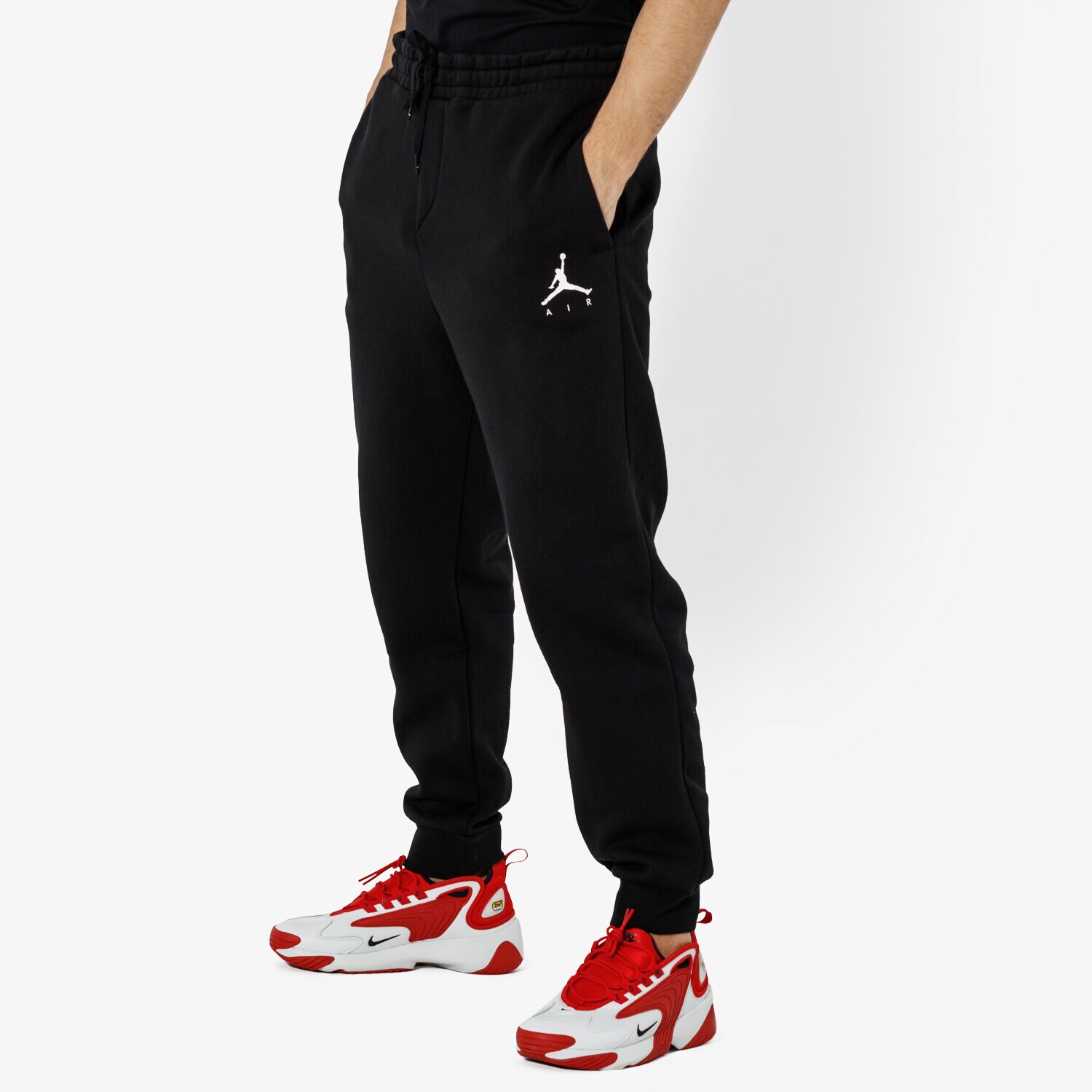 pánské kalhoty JORDAN KALHOTY  M J JUMPMAN FLEECE PANT JORDAN OFF CRT BBALL 940172-010 ČERNÁ