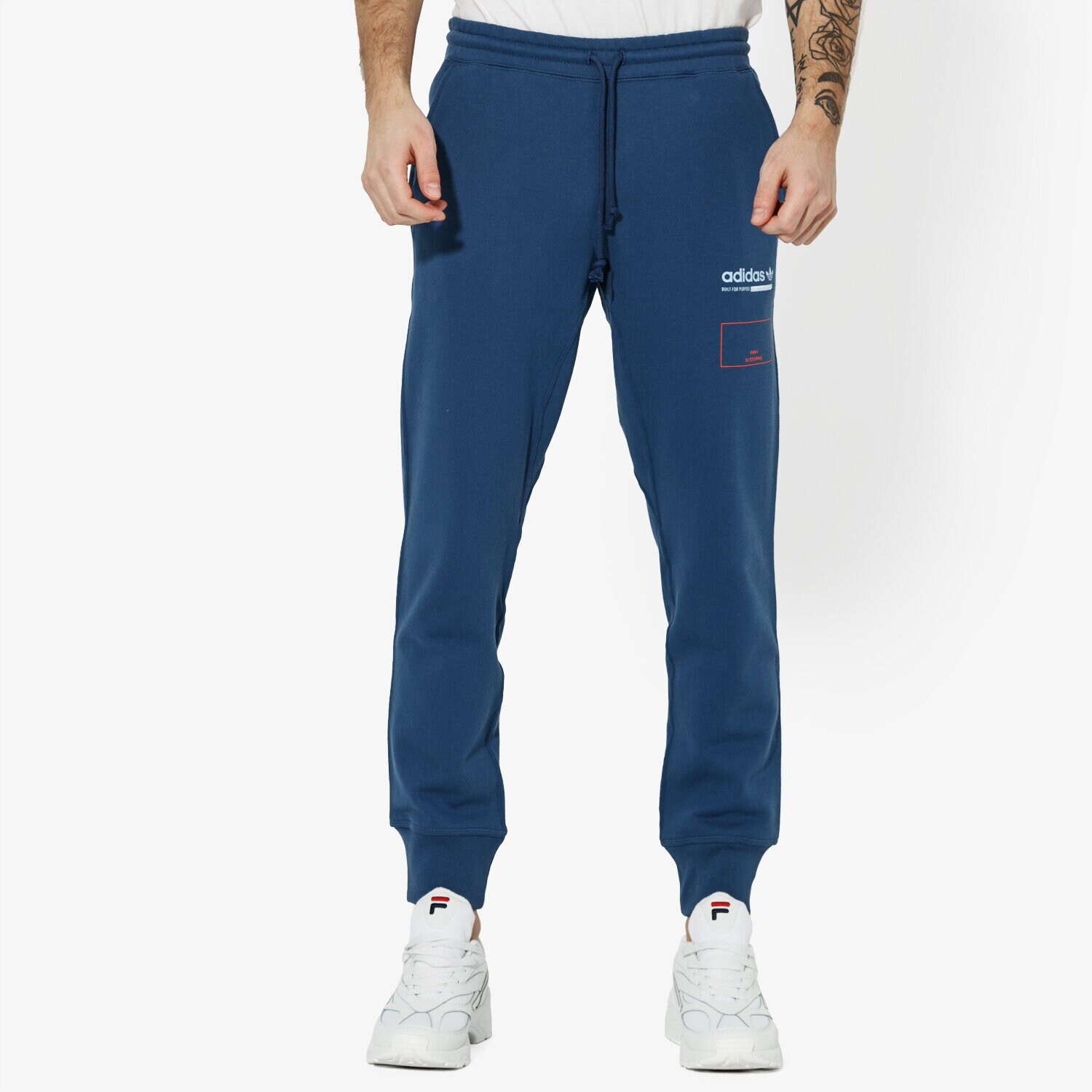pánské kalhoty ADIDAS KALHOTY  SWEATPANT KAVAL DV1956 MODRÁ