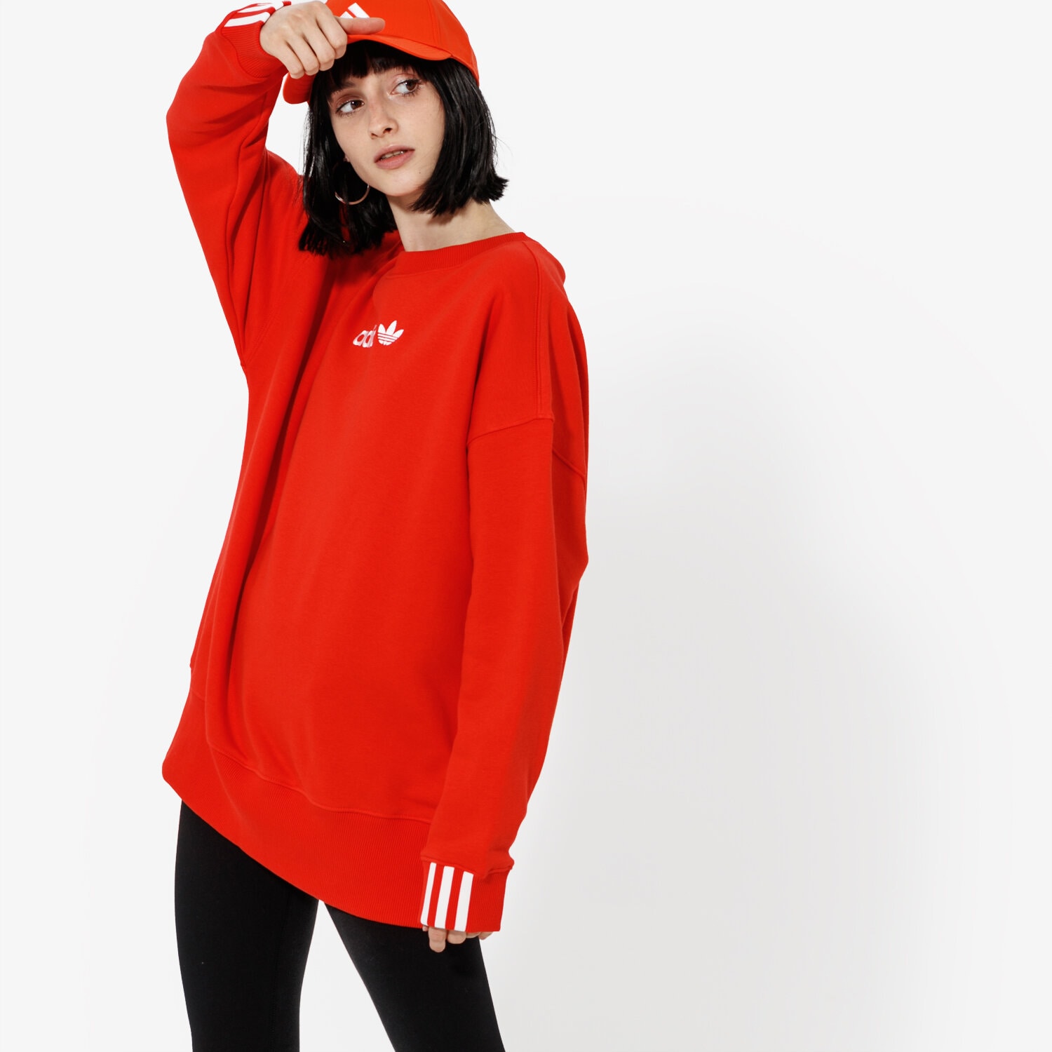 dámská mikina ADIDAS MIKINA COEEZE SWEAT COEEZE DU7192 ČERVENÁ