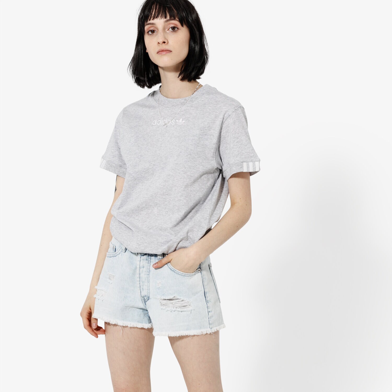 dámské tričko ADIDAS TRIČKO SS COEEZE T SHIRT COEEZE DU7191 ŠEDÁ