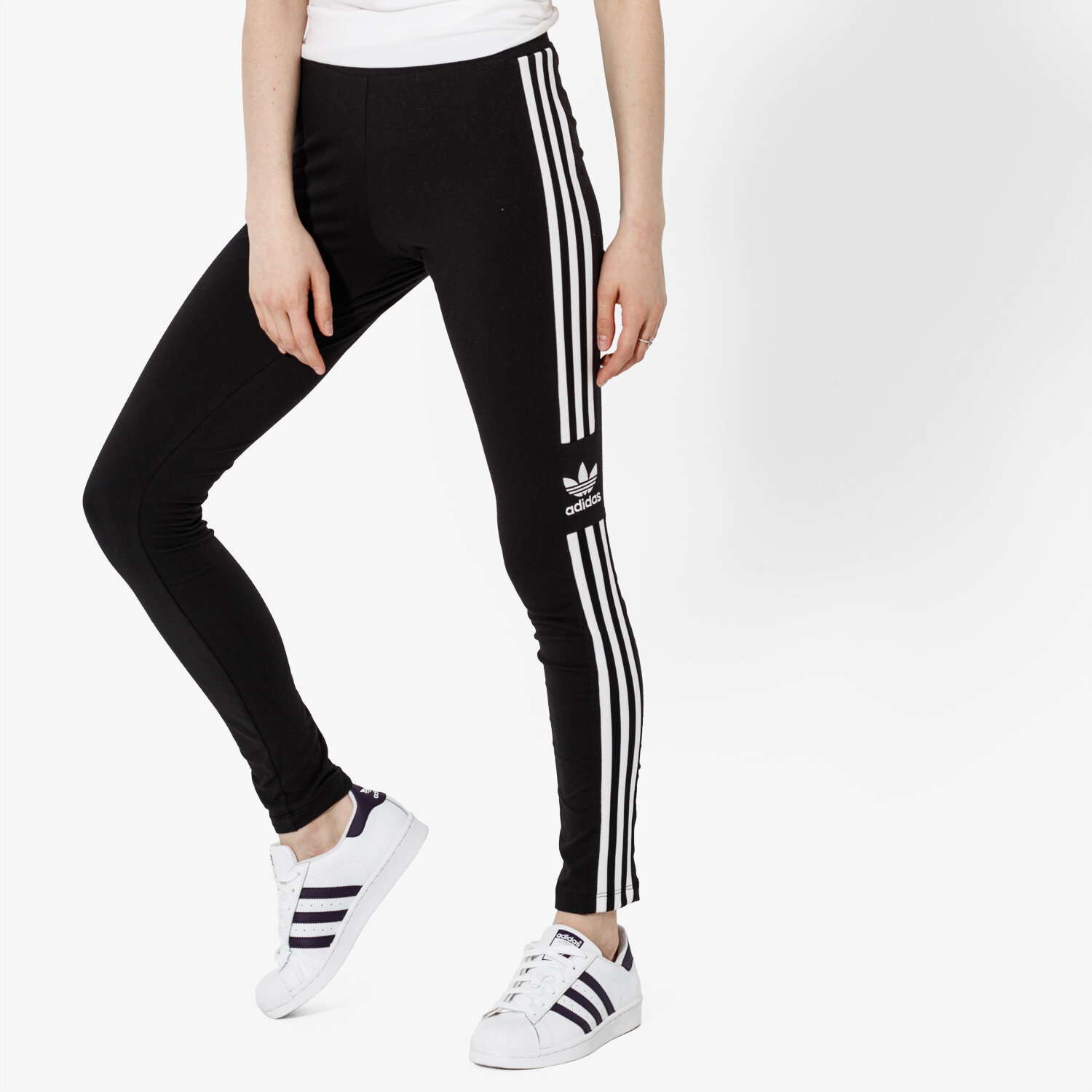 dámské kalhoty ADIDAS LEGGINGS TREFOIL TIGHT ADICOLOR DV2636 ČERNÁ